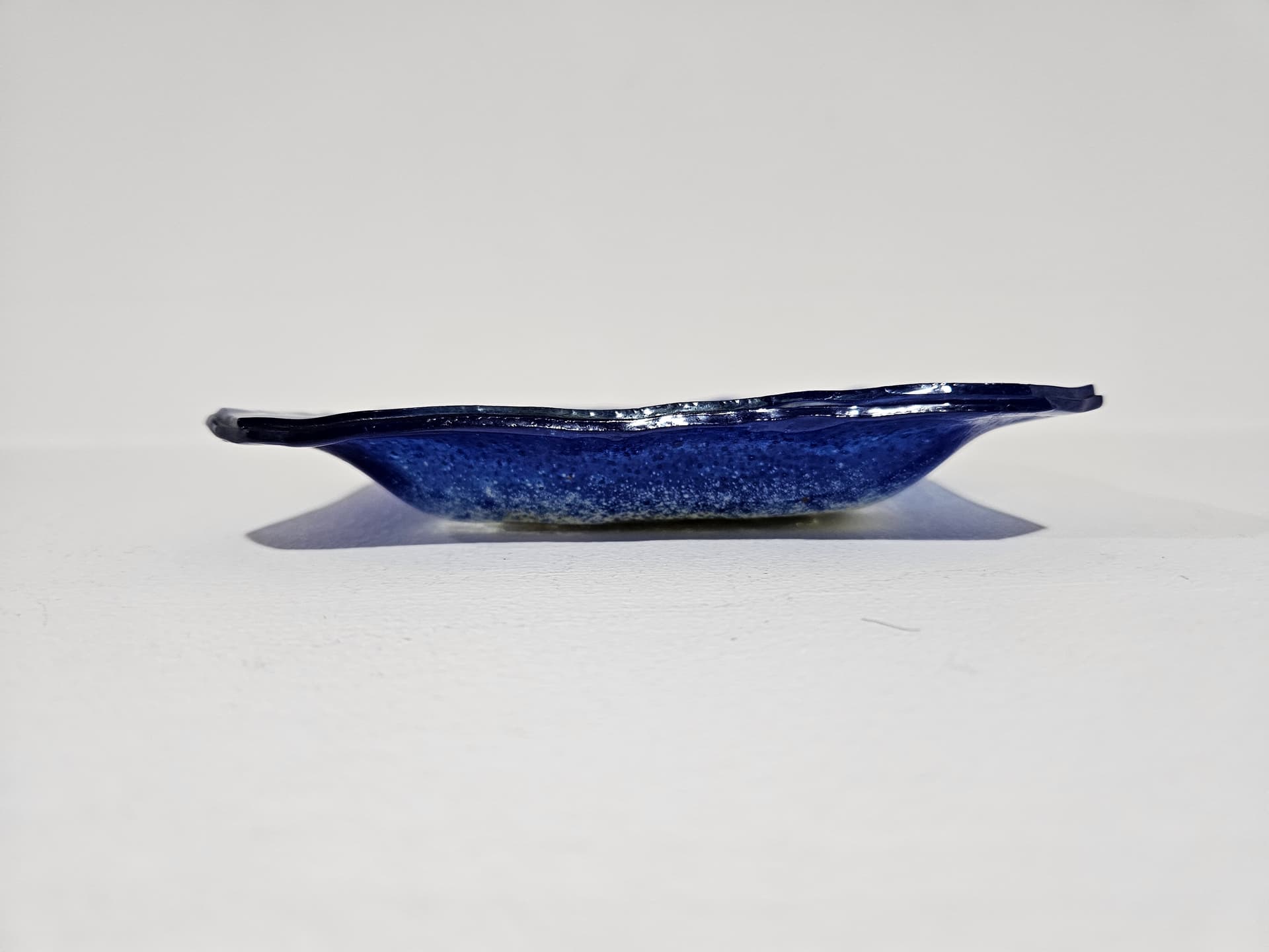 Dish, blue glass, Germany, 1970s. - 366149