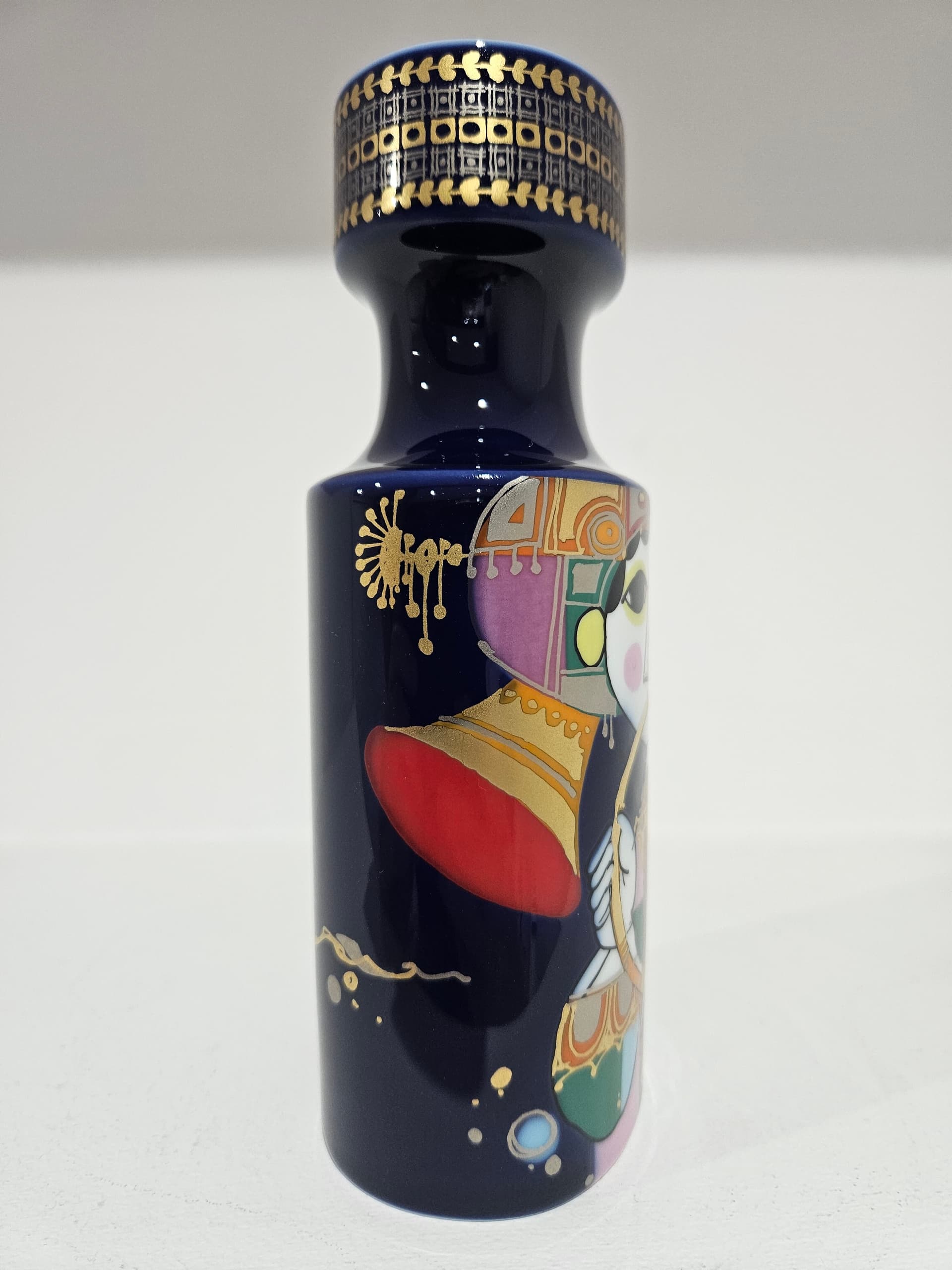 Candlestick 1001 Nights, painted and gilded porcelain, by B. Wiinblad, Rosenthal Studio-Linie, Germany, 1970s. - 366170