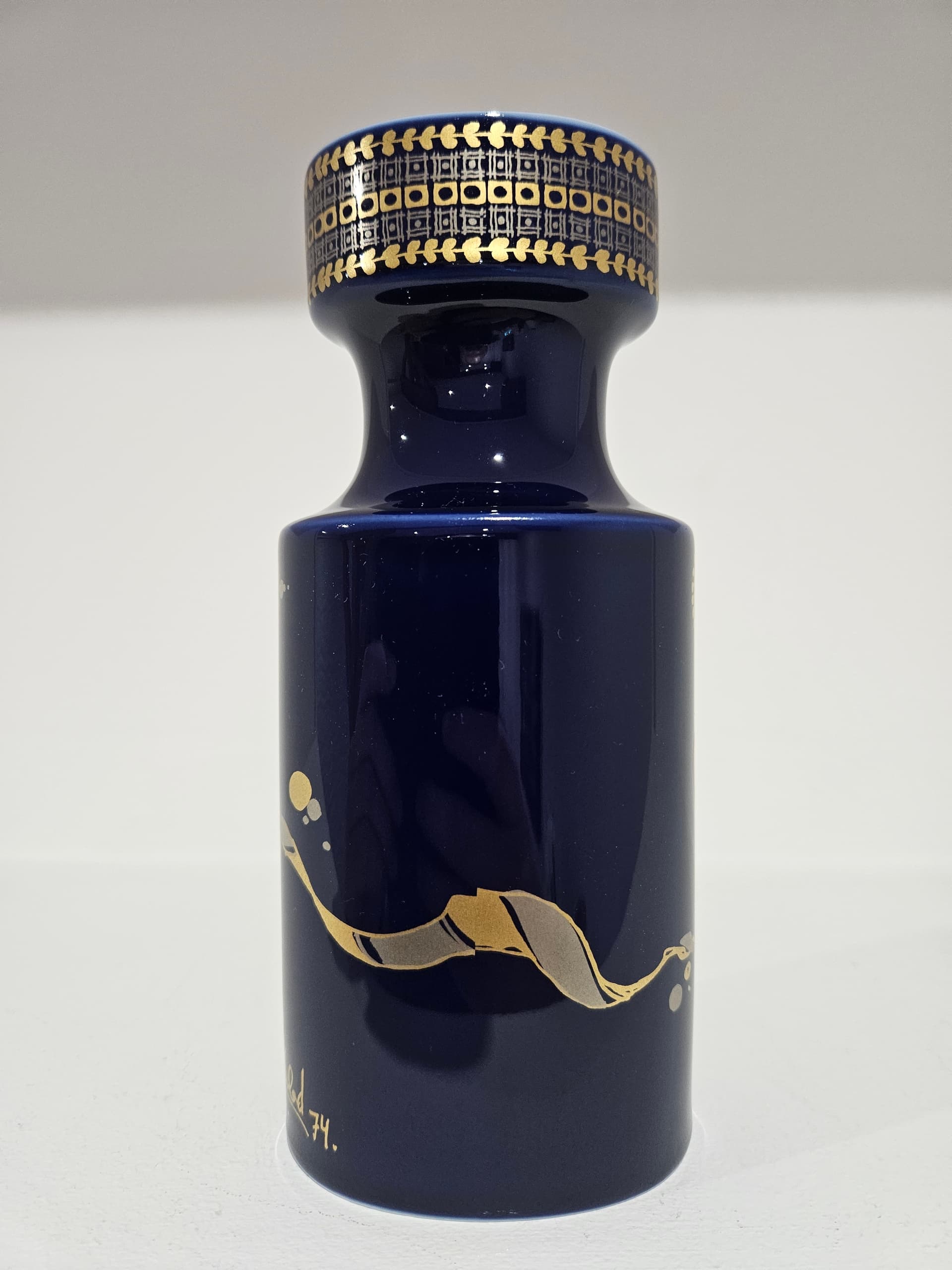 Candlestick 1001 Nights, painted and gilded porcelain, by B. Wiinblad, Rosenthal Studio-Linie, Germany, 1970s. - 366164