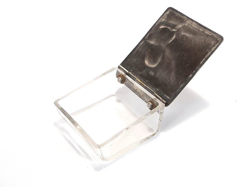 Cabinet box, clear crystal, silver, WMF, Germany, early 20th century - 366179