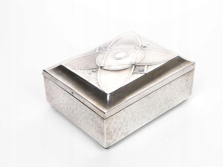 Cigarette Box, silver, plated brass, wood, Plewkiewicz, Poland, 19th century - 366189