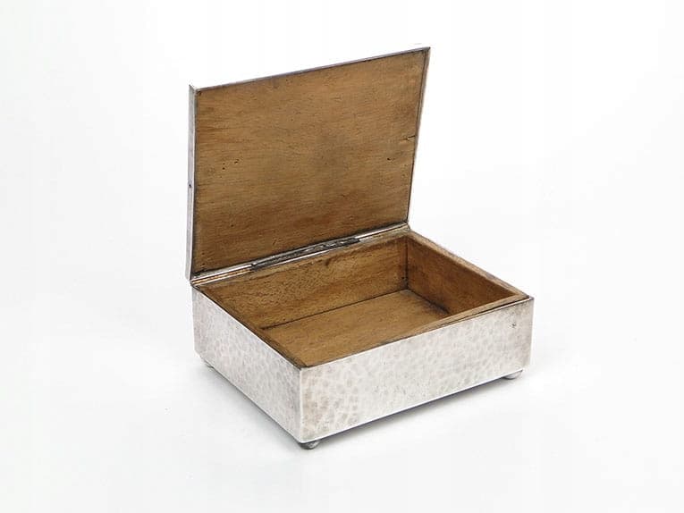 Cigarette Box, silver, plated brass, wood, Plewkiewicz, Poland, 19th century - 366187