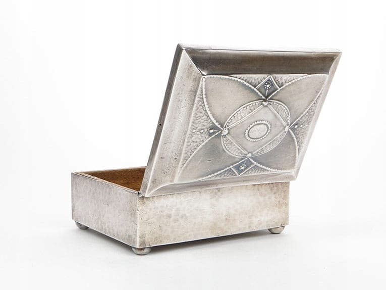 Cigarette Box, silver, plated brass, wood, Plewkiewicz, Poland, 19th century - 366186