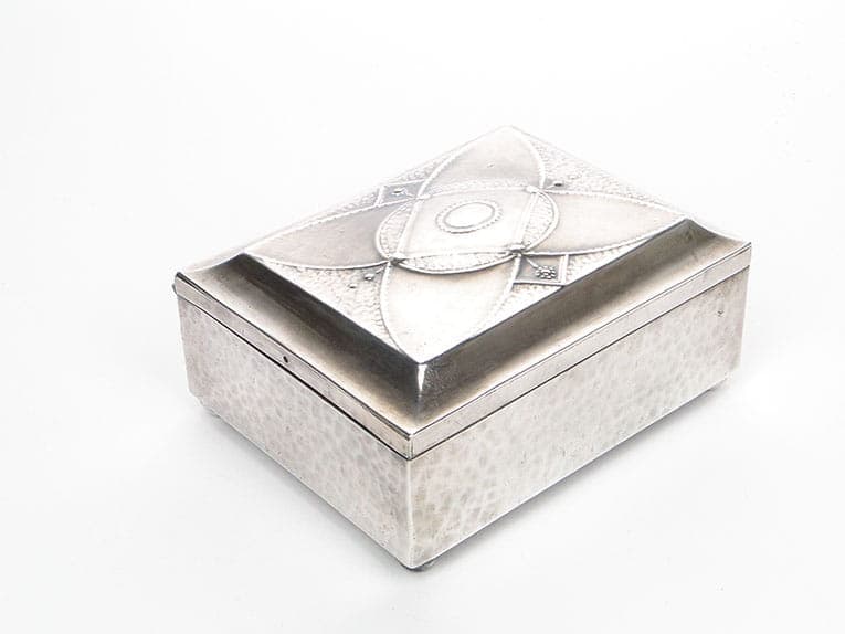 Cigarette Box, silver, plated brass, wood, Plewkiewicz, Poland, 19th century - 366184