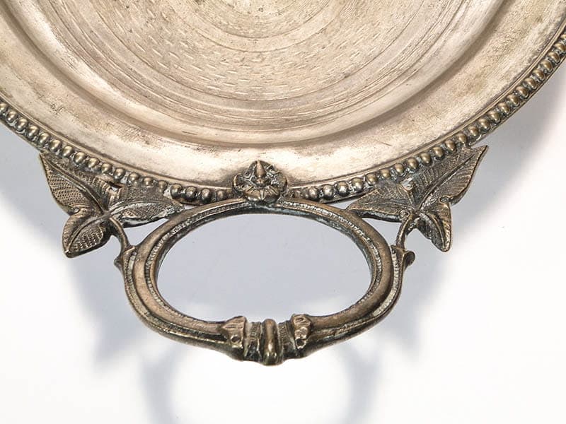 Elliptical Serving Platter, silver gold, brass silver, Plewkiewicz, Poland, early 20th century - 366197