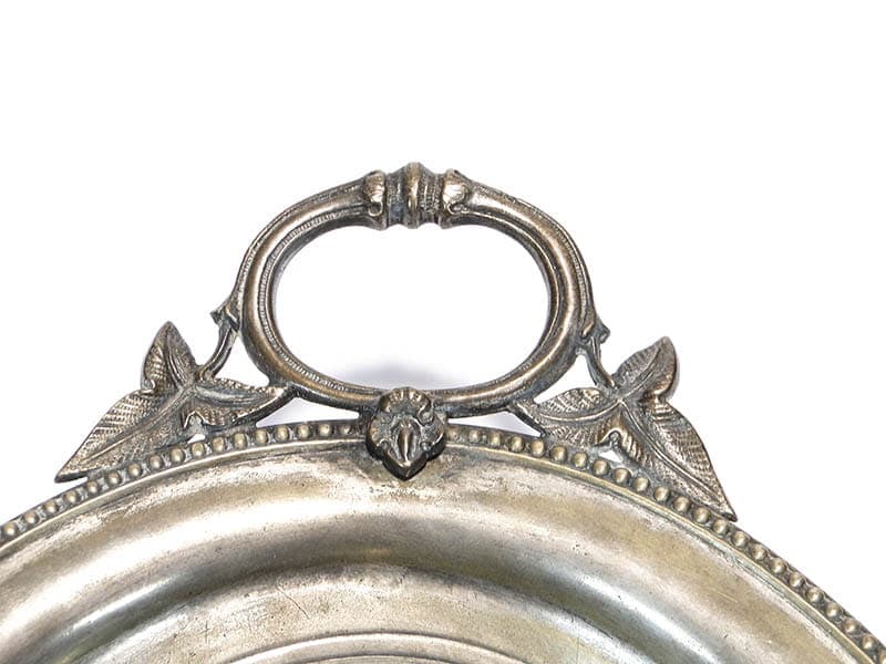 Elliptical Serving Platter, silver gold, brass silver, Plewkiewicz, Poland, early 20th century - 366198