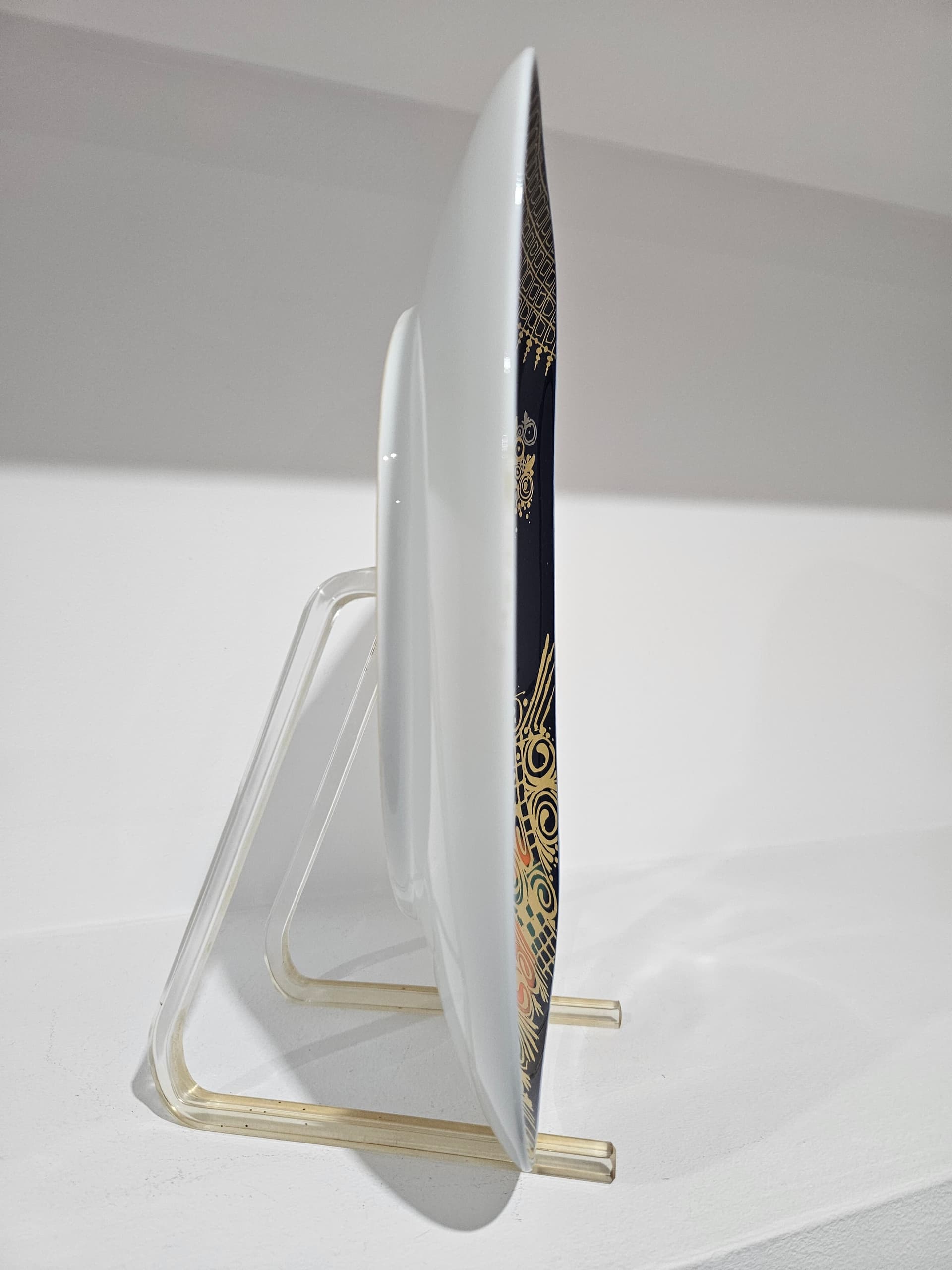 Wall plate 1001 Nights, cobalt porcelain, gilt, by B. Wiinblad, Rosenthal Studio-Linie, Germany, 1970s - 366215