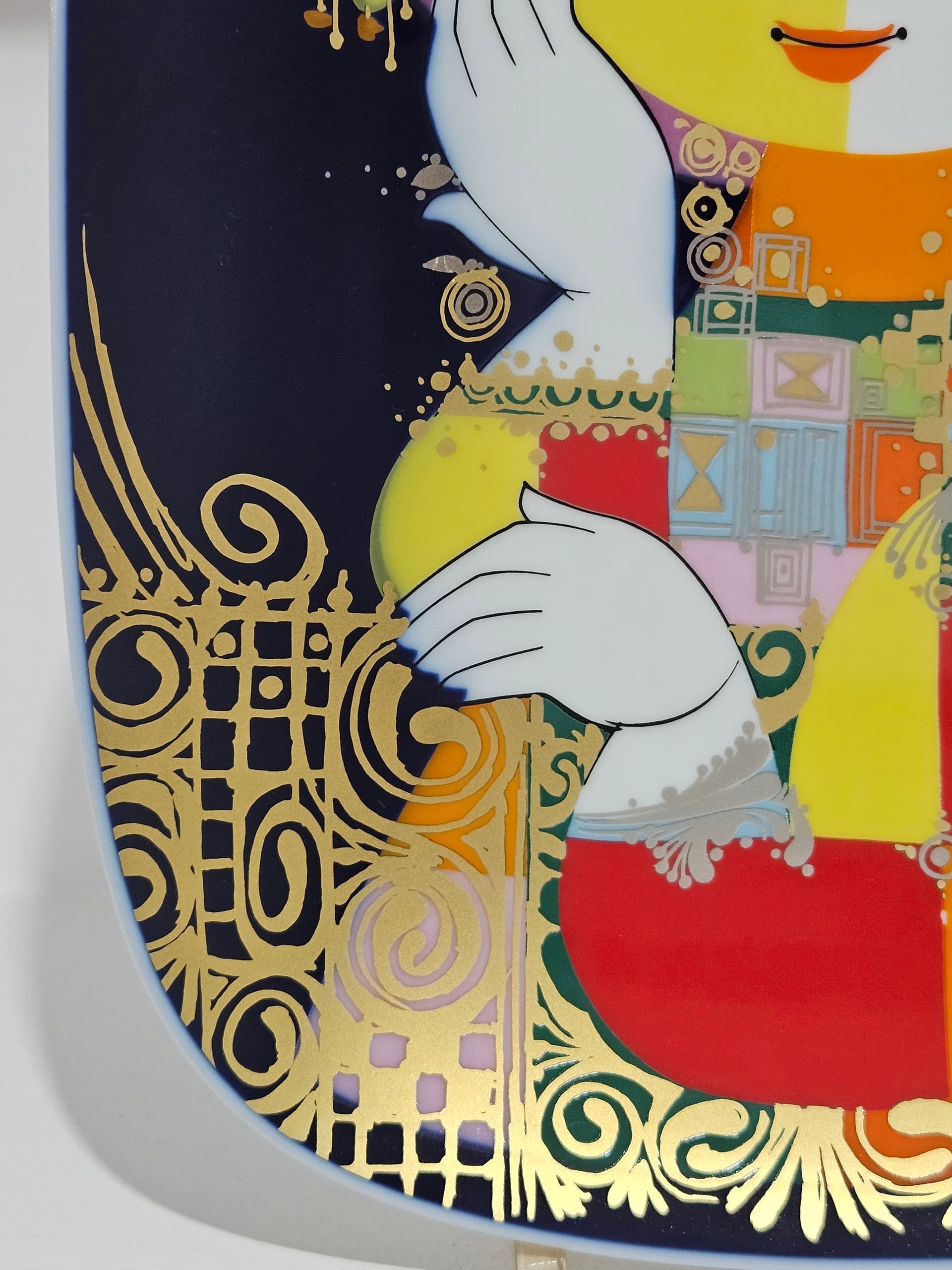Wall plate 1001 Nights, cobalt porcelain, gilt, by B. Wiinblad, Rosenthal Studio-Linie, Germany, 1970s - 366220