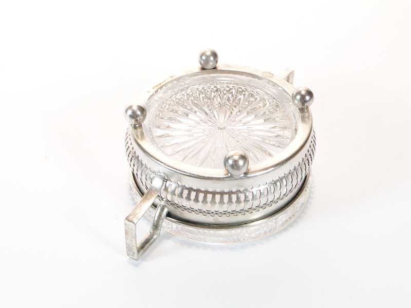 Centerpiece bowl, silver brass, glass, Roman Plewkiewicz & Co, Poland, early 20th century - 366238