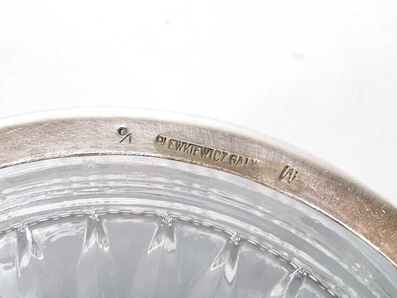 Centerpiece bowl, silver brass, glass, Roman Plewkiewicz & Co, Poland, early 20th century - 366233