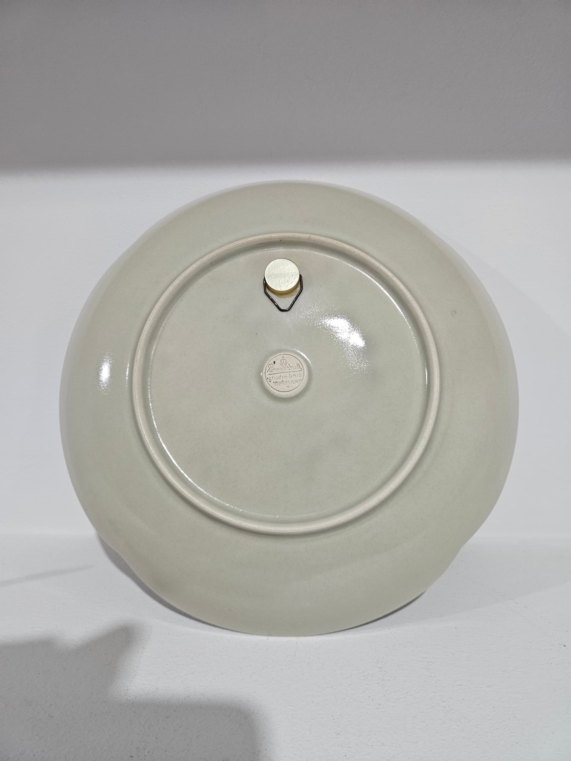 Decorative plate Rosenthal studio-linie, white black, porcelain, by B. Wiinblad, Germany, 1960s - 366387