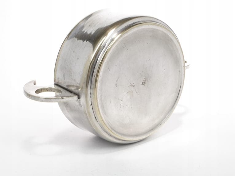 Butter Dish Art Deco, silver-plated brass, crystal, Poland, 1930s - 366405