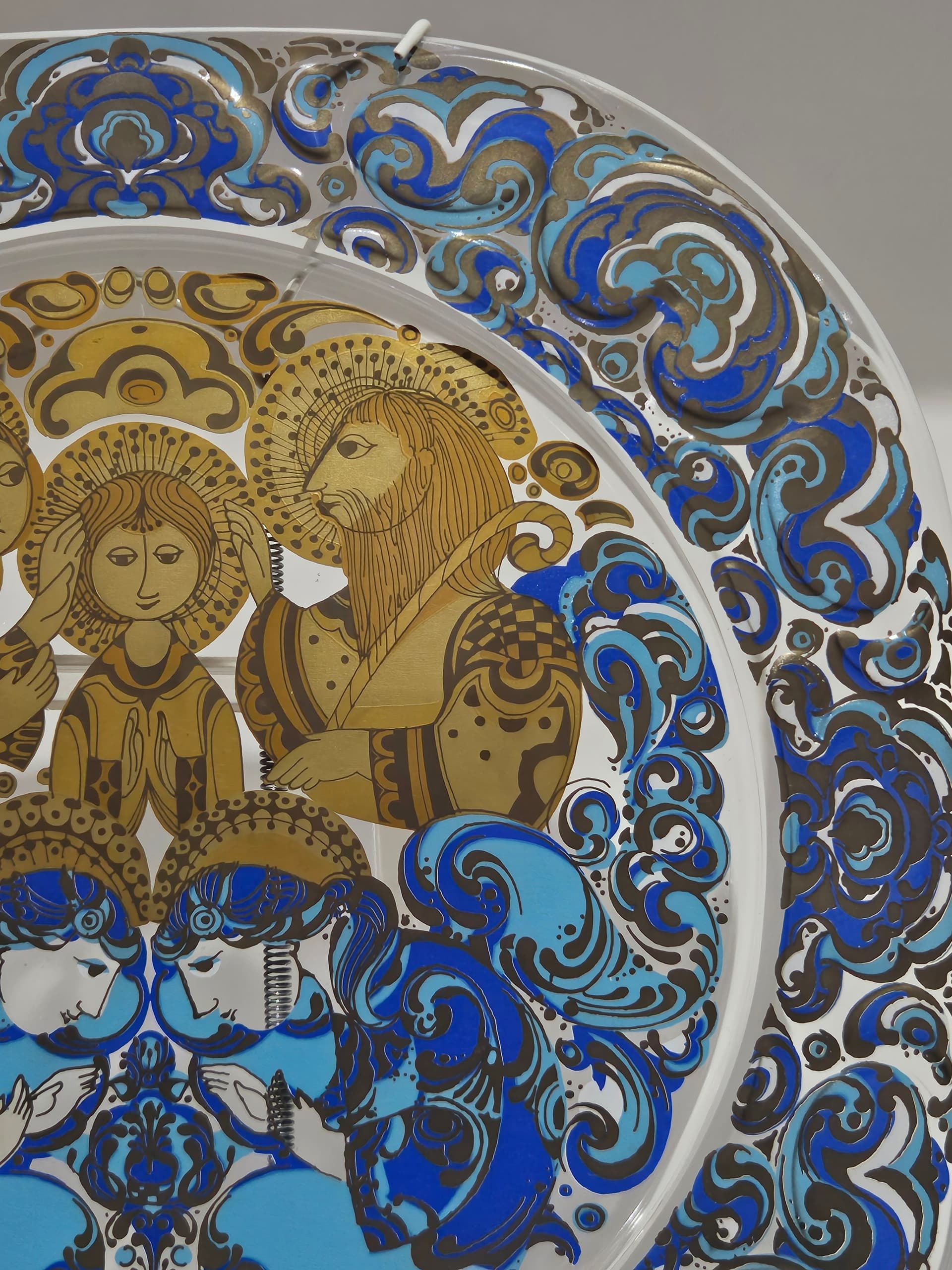 Plate 100 Jahre Rosenthal, transparent gilded crystal, by B. Wiinblad, Germany, 1970s - 366476