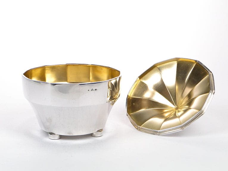 Bonbonniere Art Deco, silver silver, gilding gold, Czechia, 1920s - 366548