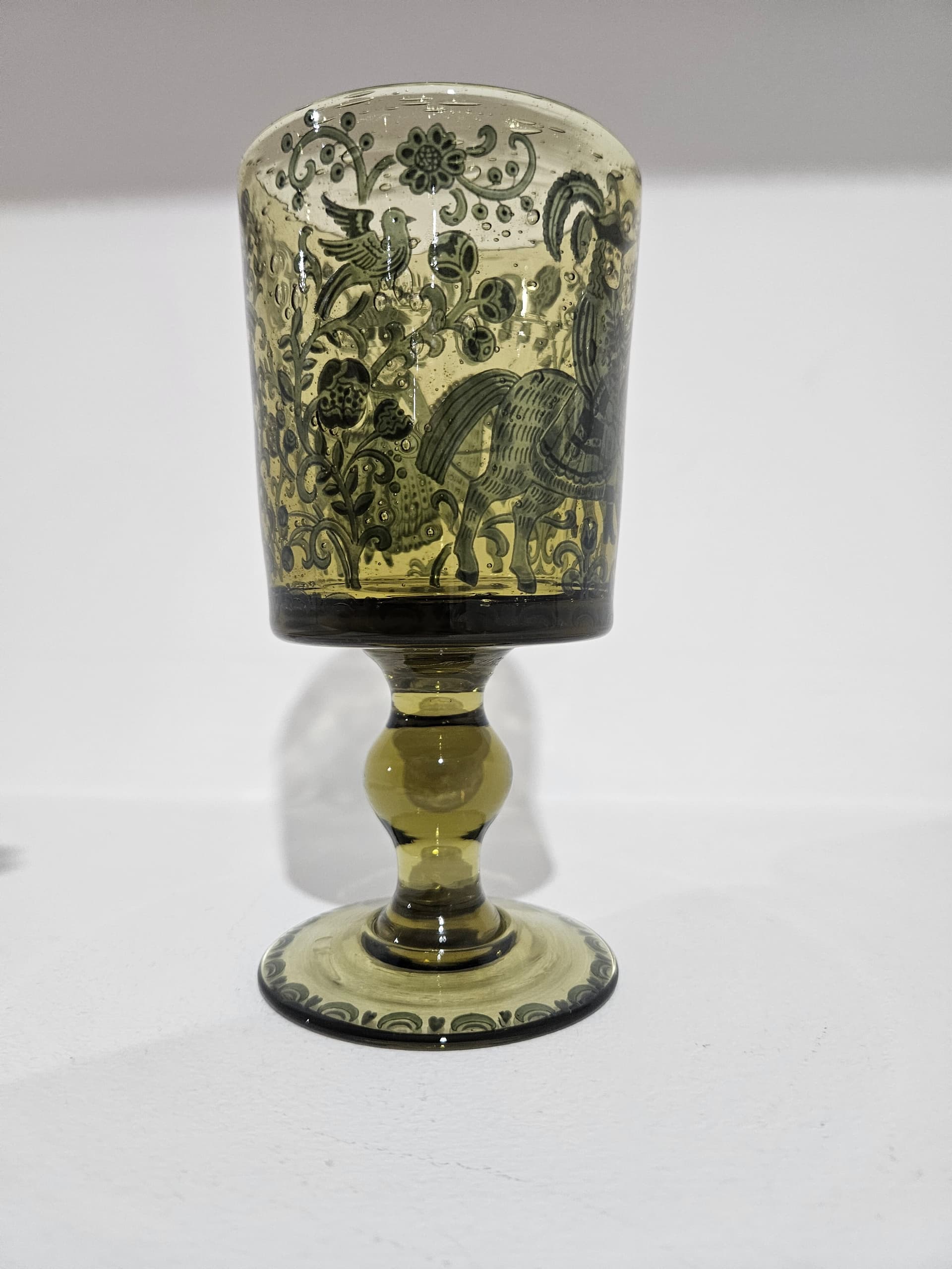 Goblet, green crystal, Germany, 1960s - 366595