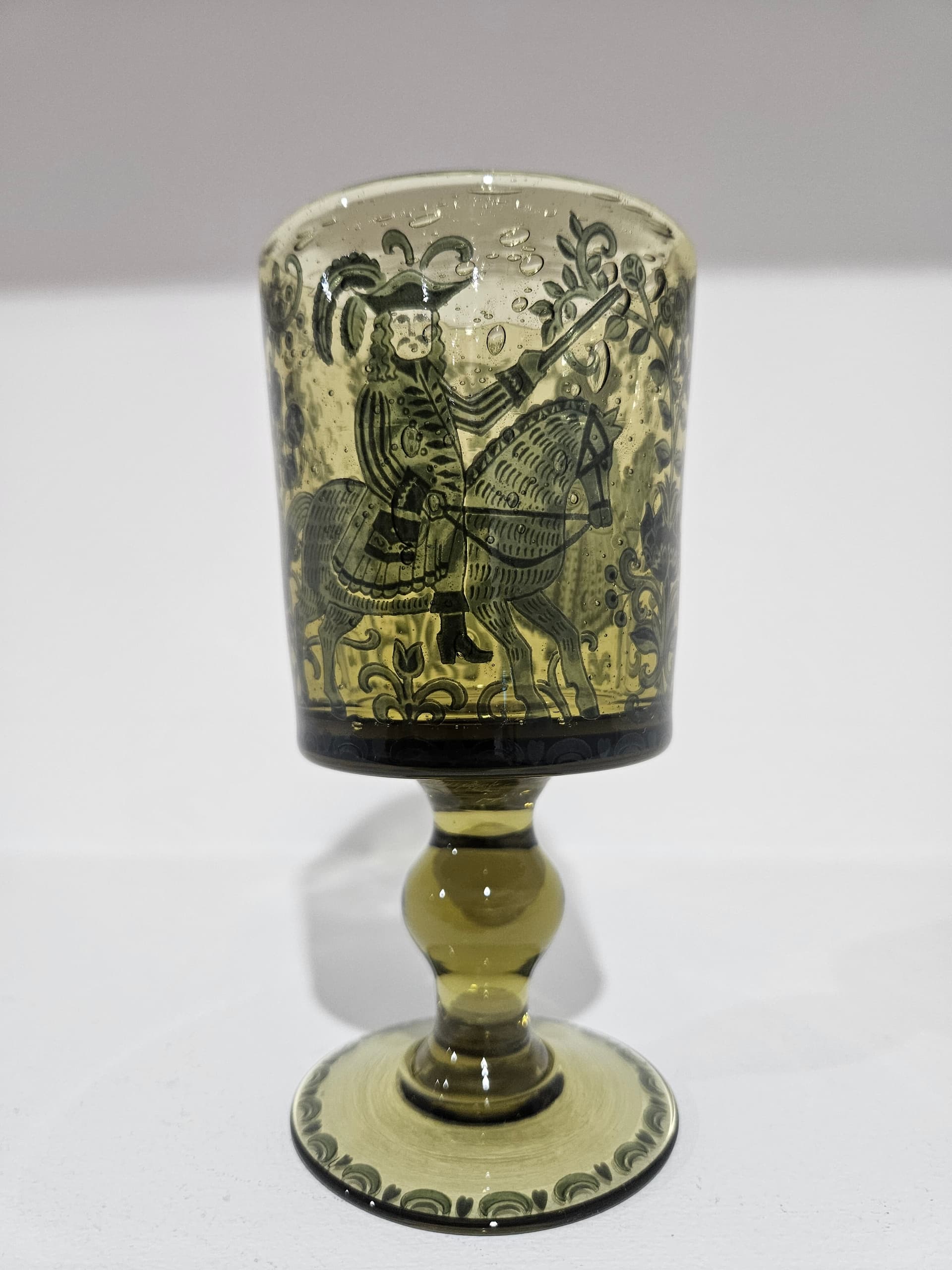 Goblet, green crystal, Germany, 1960s - 366594