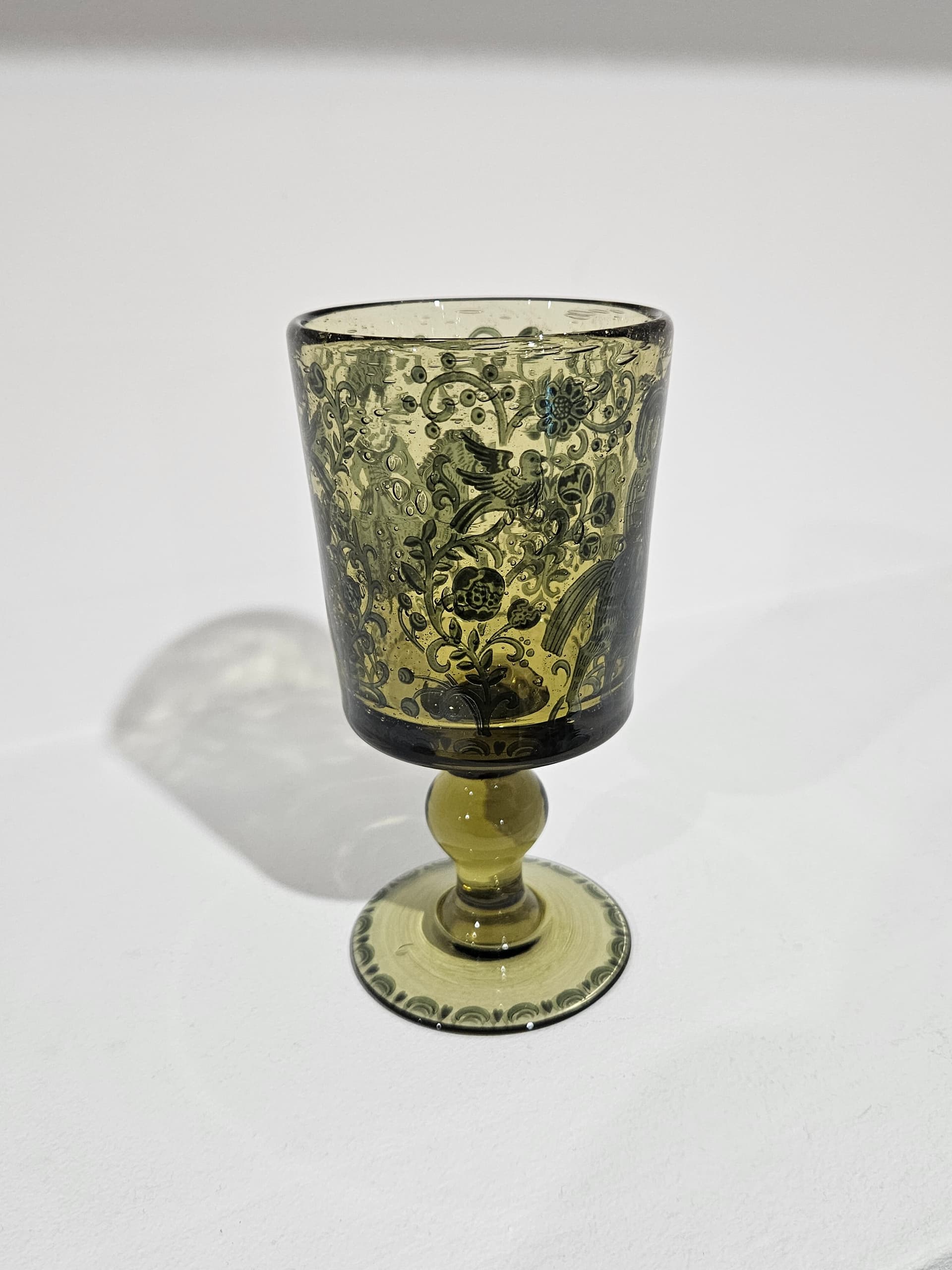 Goblet, green crystal, Germany, 1960s - 366596