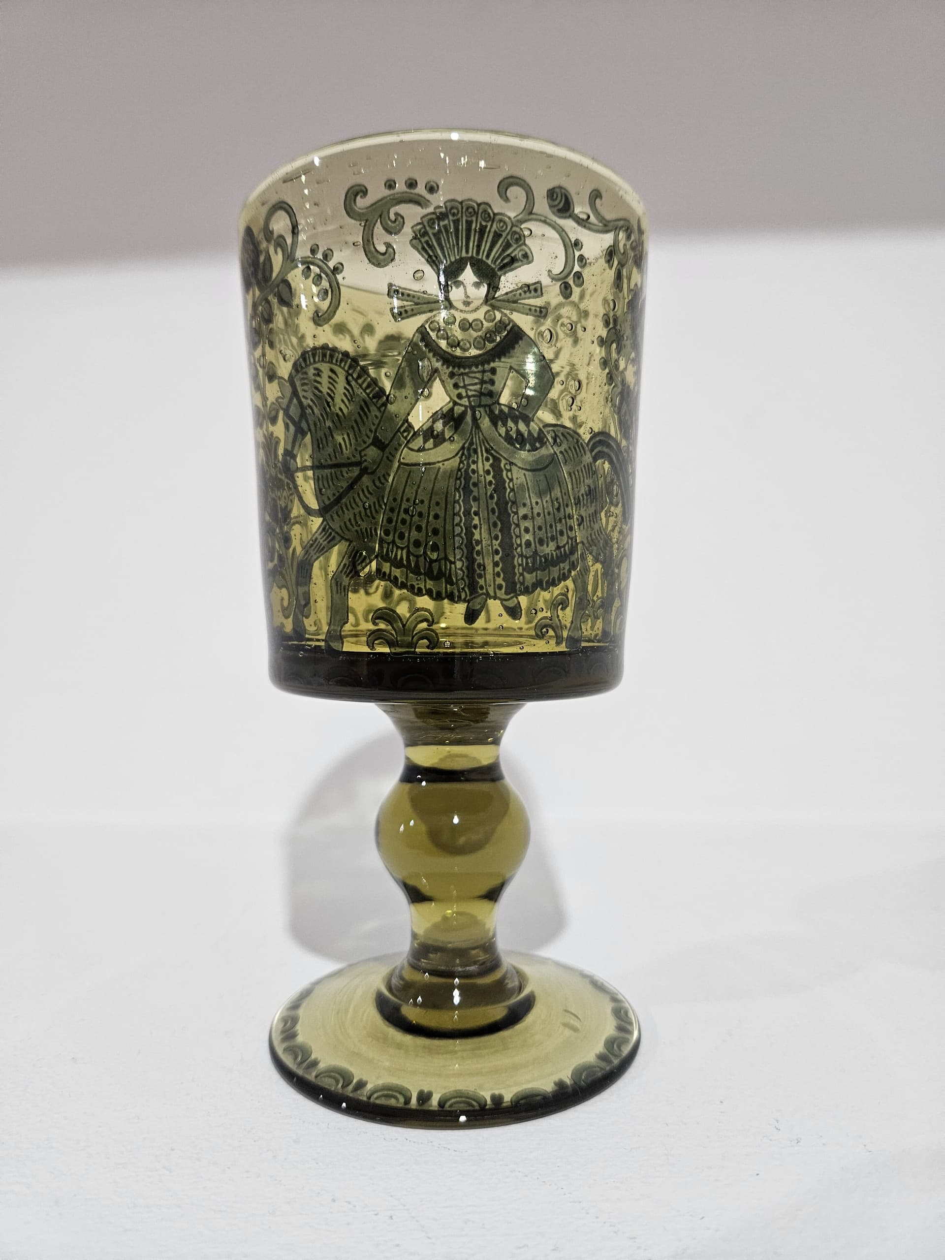 Goblet, green crystal, Germany, 1960s - 366600