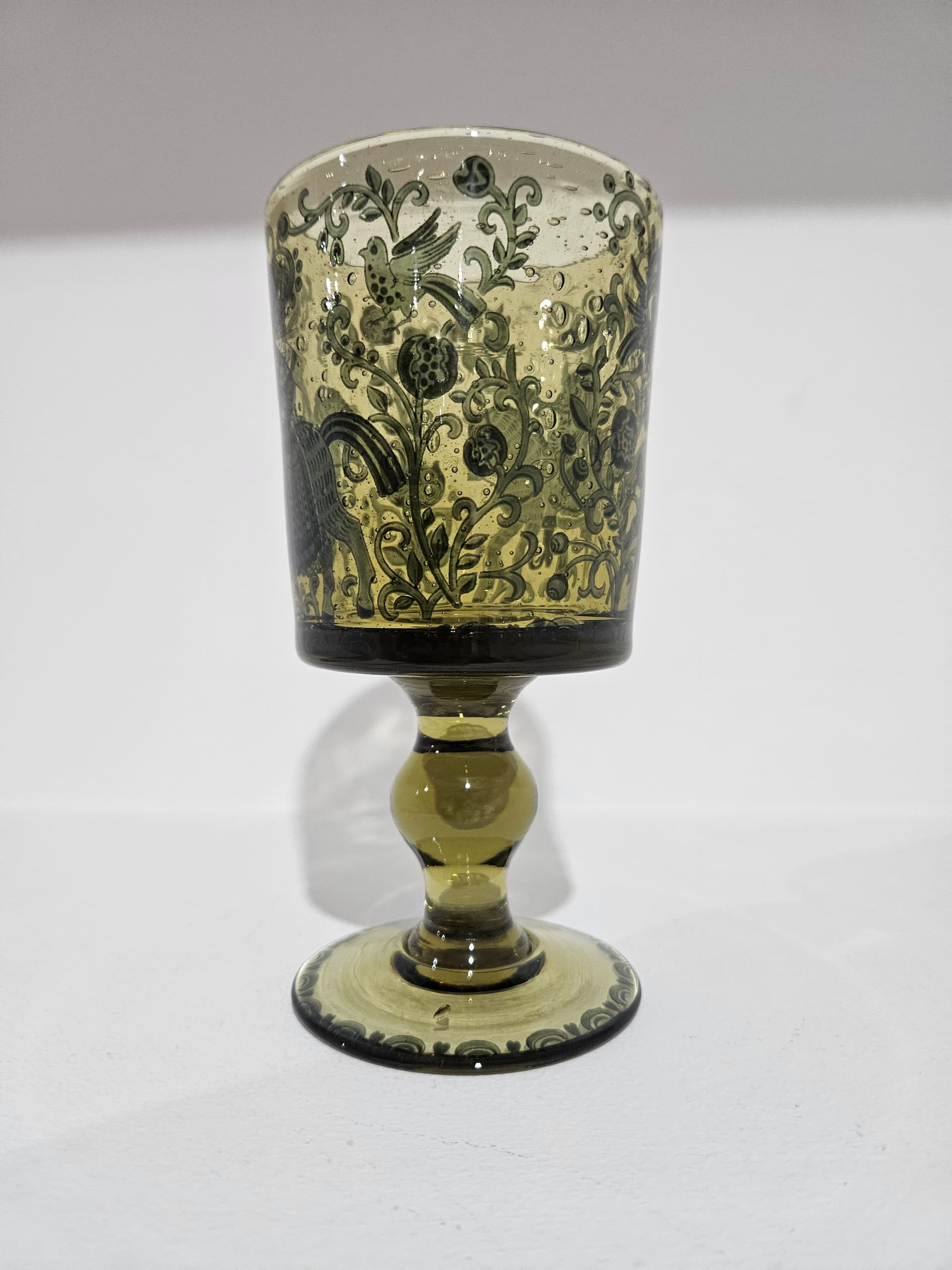 Goblet, green crystal, Germany, 1960s - 366602