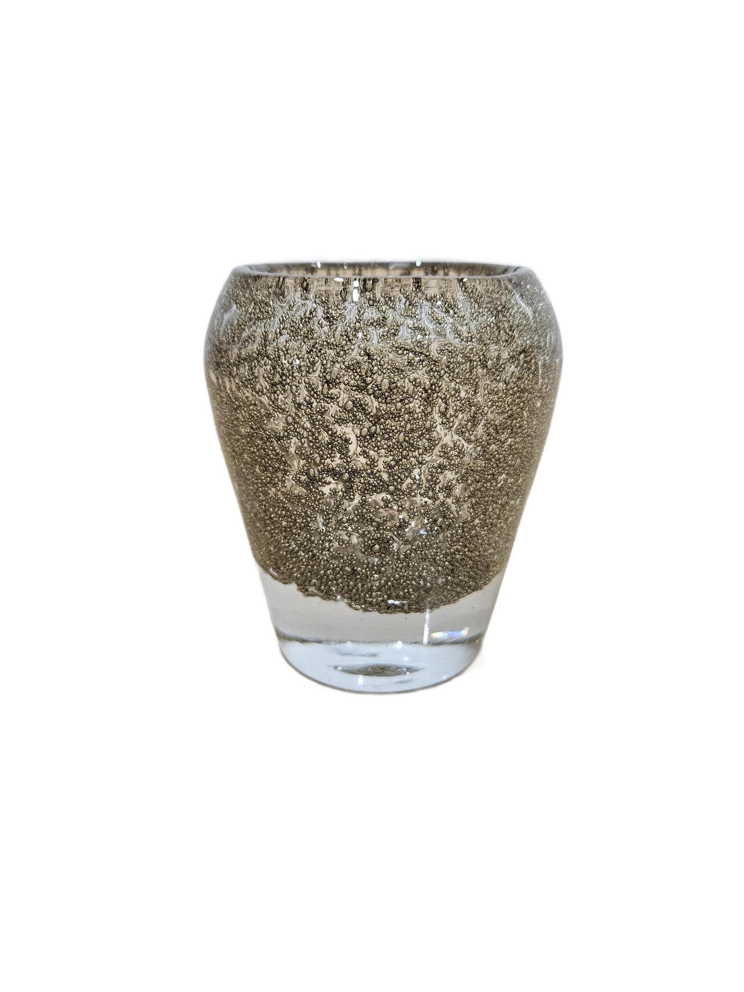 Vase Antico, brown gold clear, glass, 1960s
