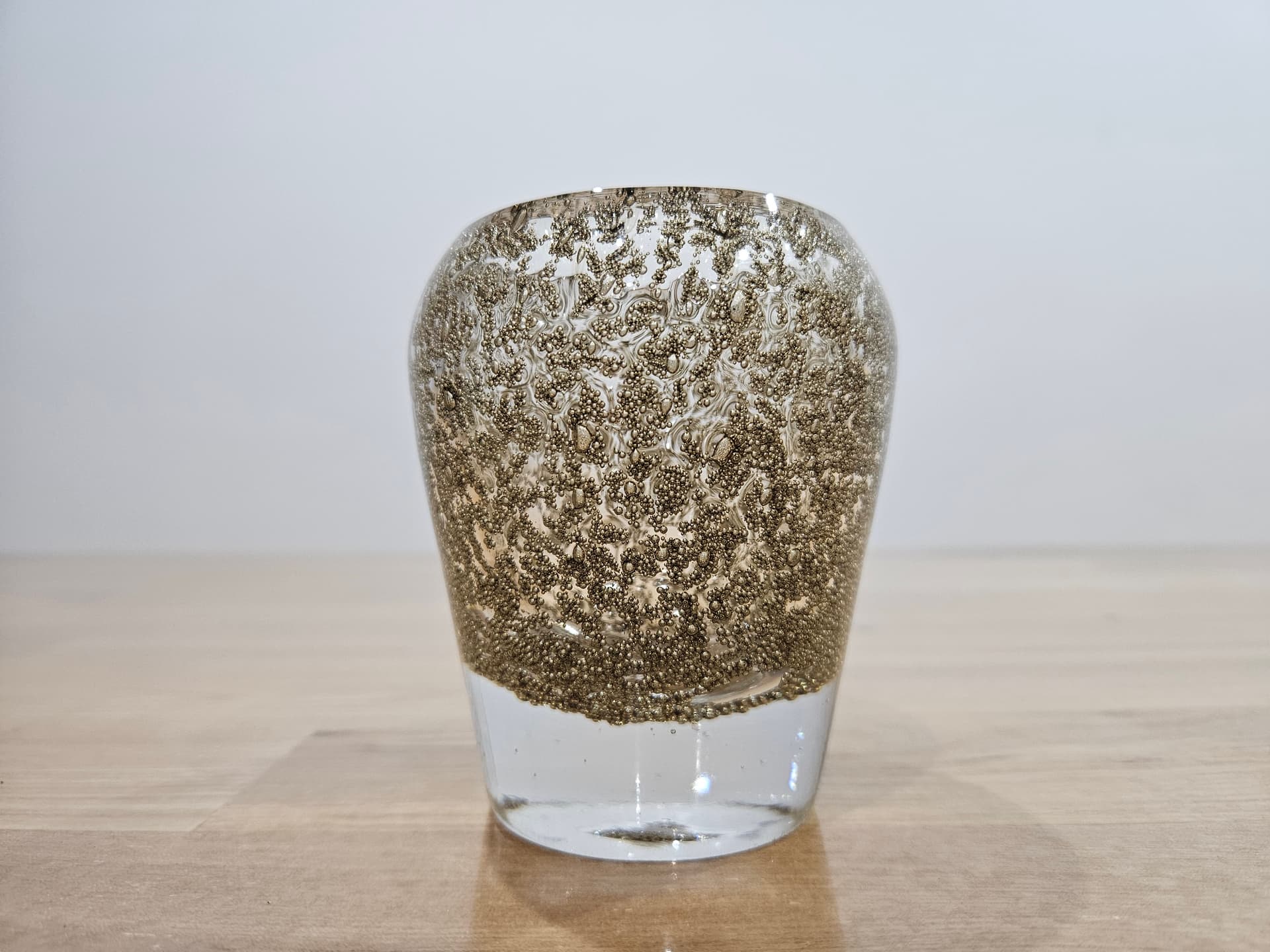 Vase Antico, brown gold clear, glass, 1960s - 366628