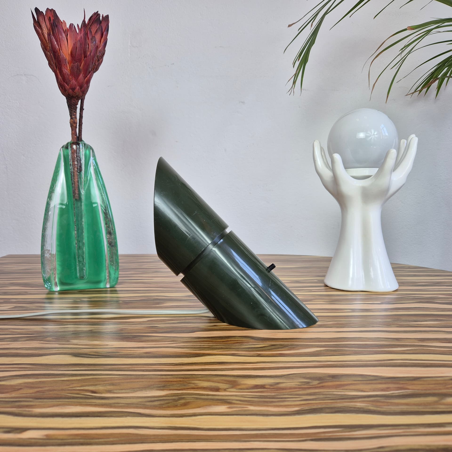 Wall lamp Phister, green black metal, by H. Due, Fog & Mørup, Denmark, 1970s. - 366633
