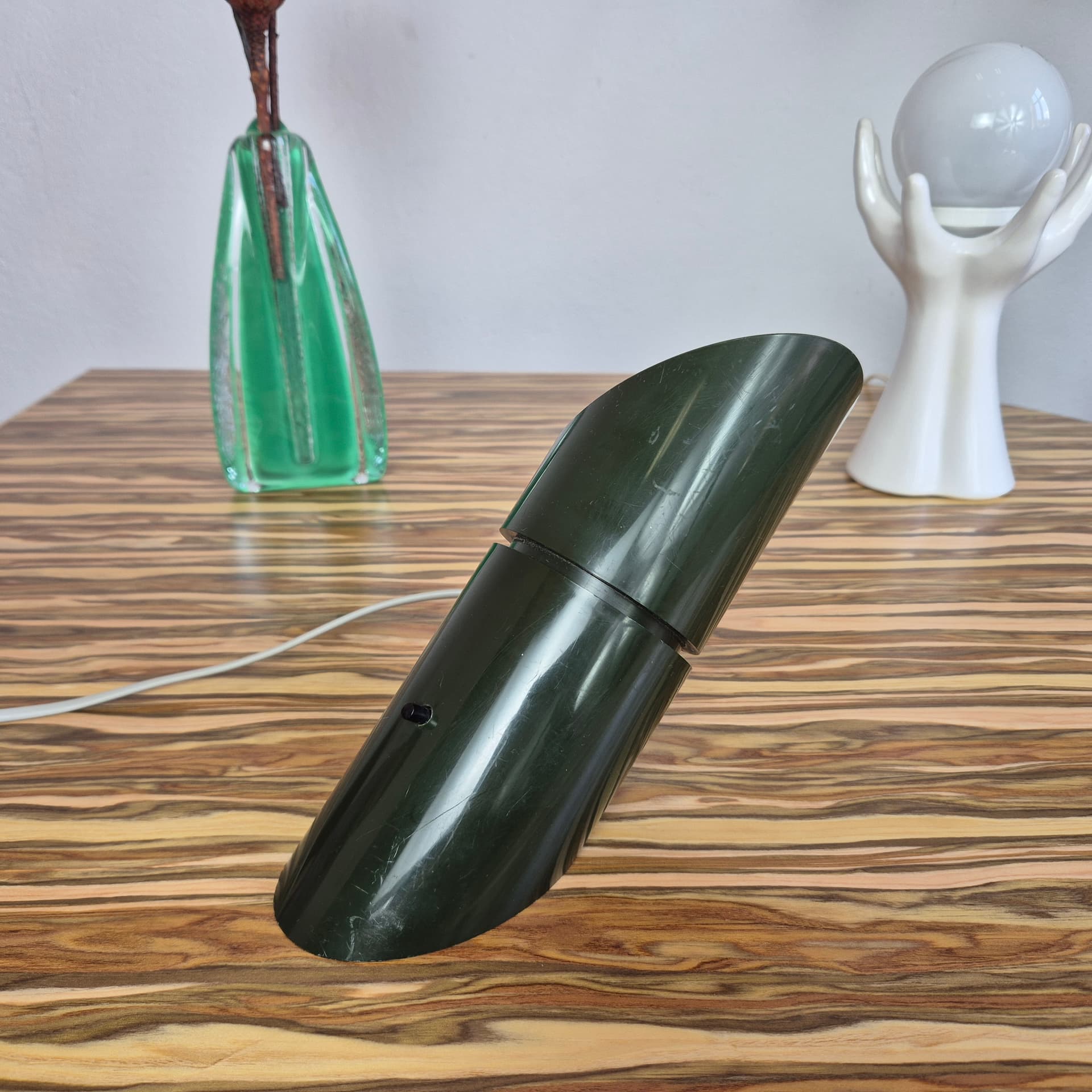 Wall lamp Phister, green black metal, by H. Due, Fog & Mørup, Denmark, 1970s. - 366638