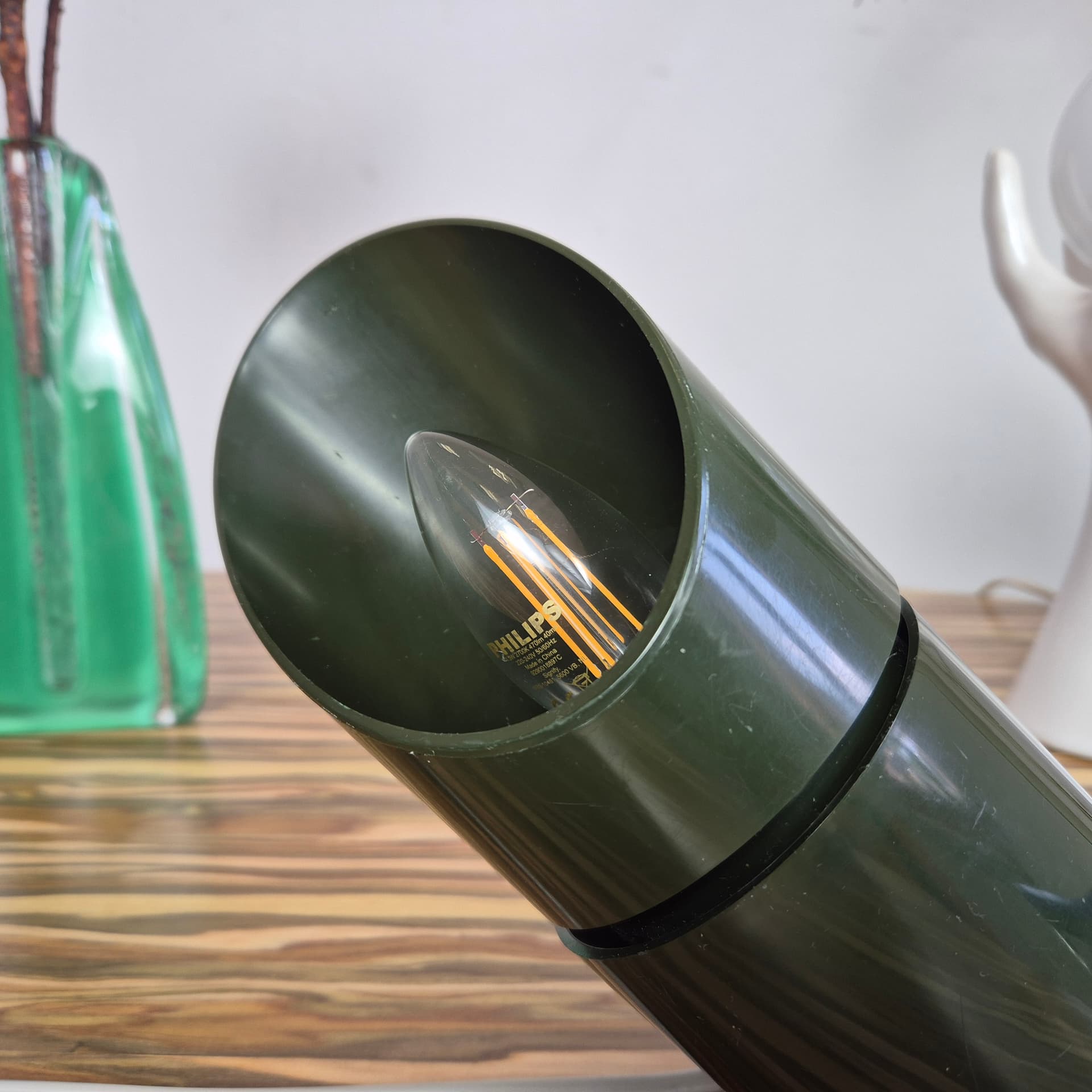 Wall lamp Phister, green black metal, by H. Due, Fog & Mørup, Denmark, 1970s. - 366639