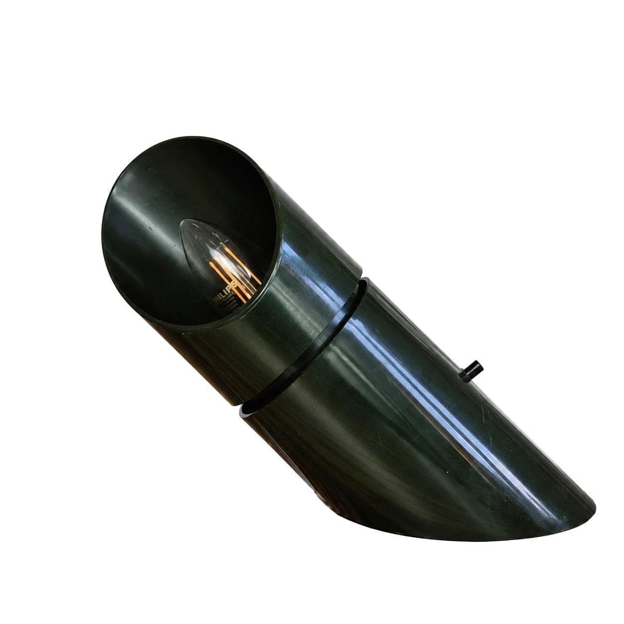 Wall lamp Phister, green black metal, by H. Due, Fog & Mørup, Denmark, 1970s.