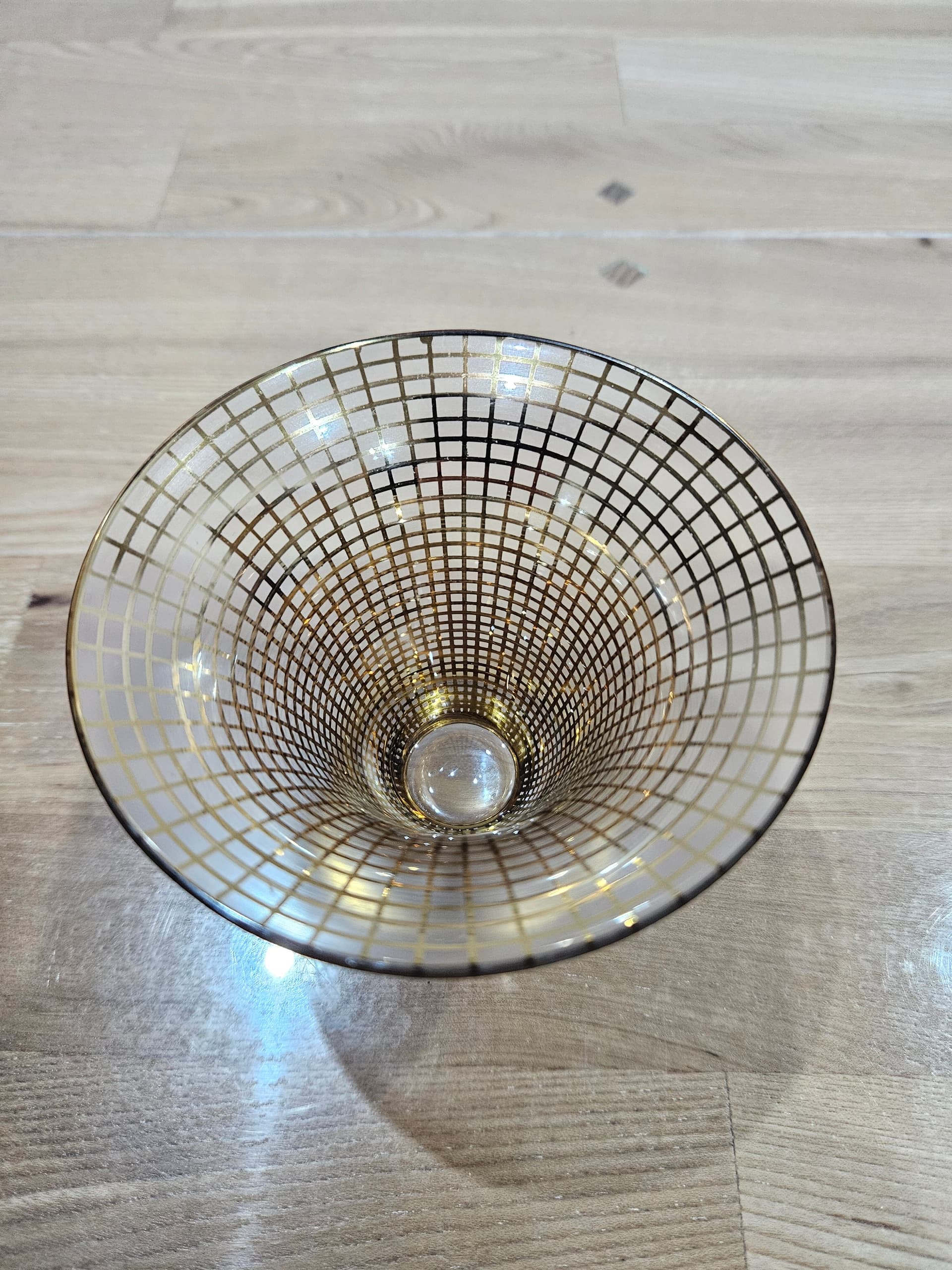 Vase Art Deco, clear glass, gilded, Brüder Podbira, Czechoslovakia, 1930s - 366699