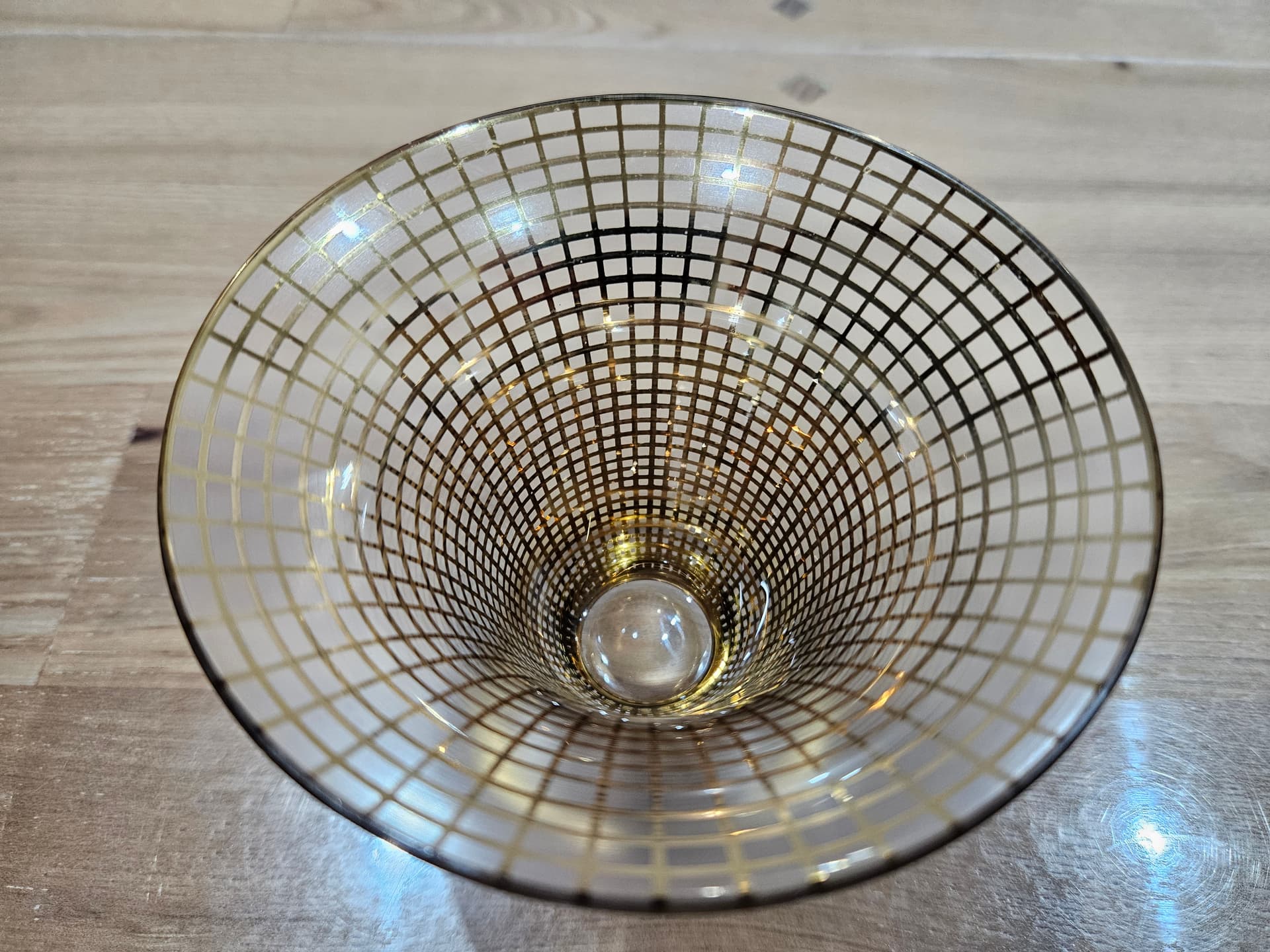 Vase Art Deco, clear glass, gilded, Brüder Podbira, Czechoslovakia, 1930s - 366698