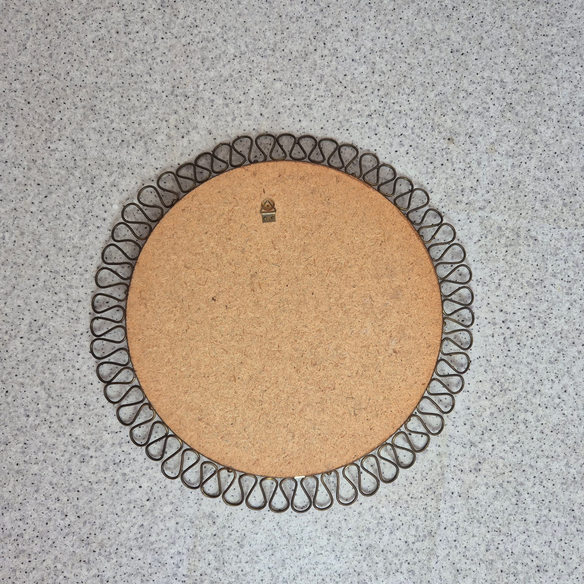 Wall Mirror Sunburst, gold black metal, Sweden, 1960s. - 366707