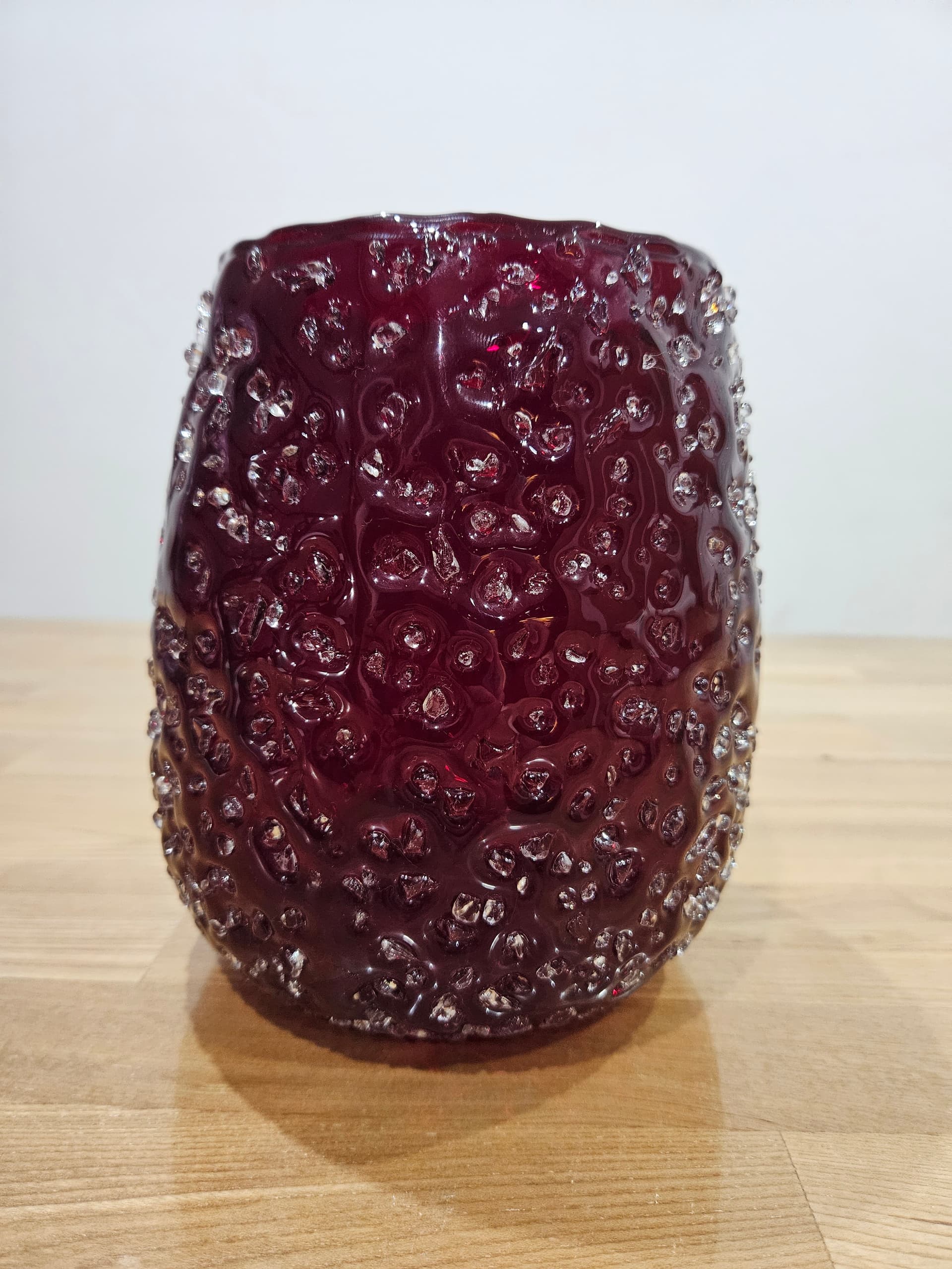 Lantern ICE, red clear glass, Villeroy & Boch, Germany, 1980s. - 366713