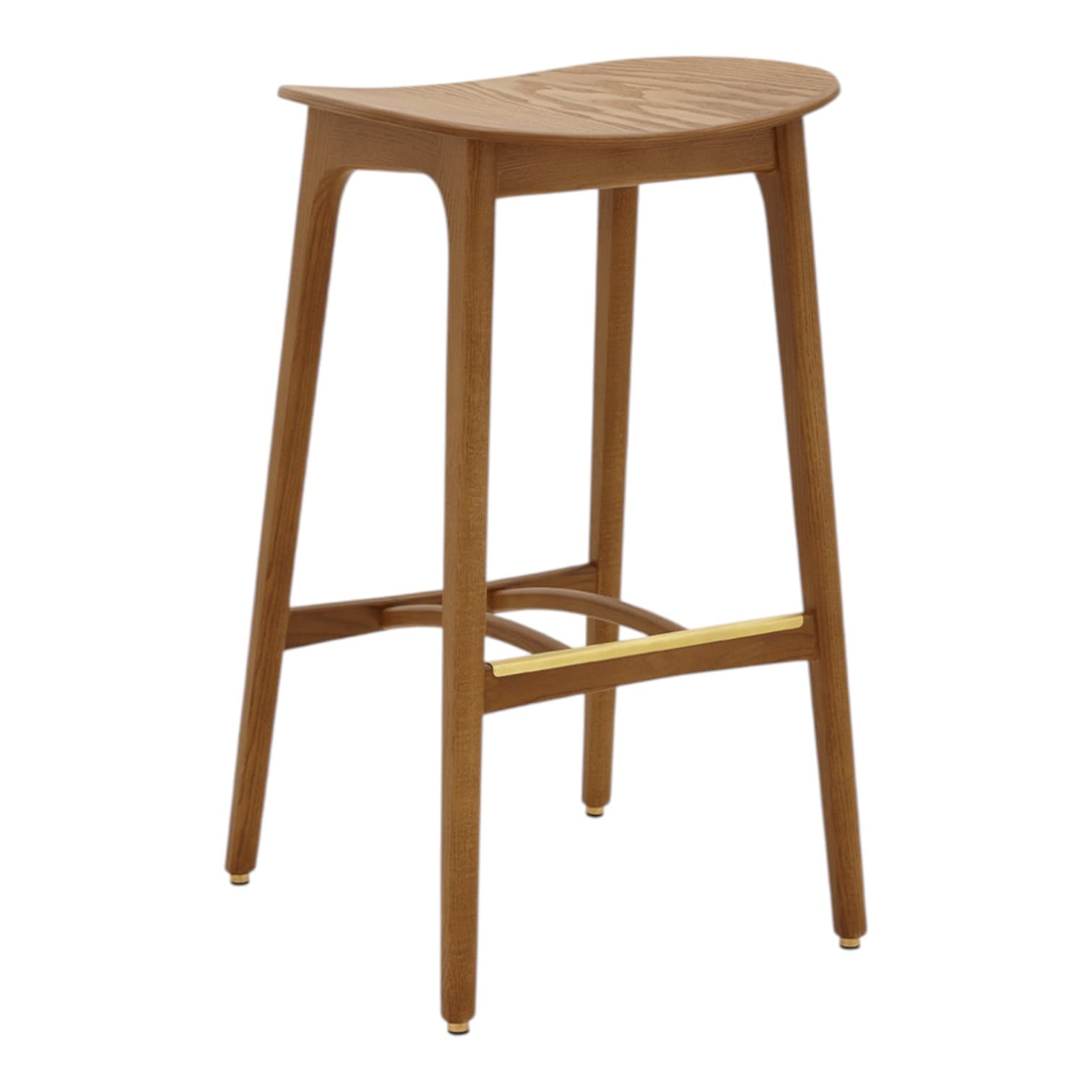 Stołek barowy 200-190 M/75 Timber, jesion brązowy ciemny 03, proj. R. Hałas, 366 Concept