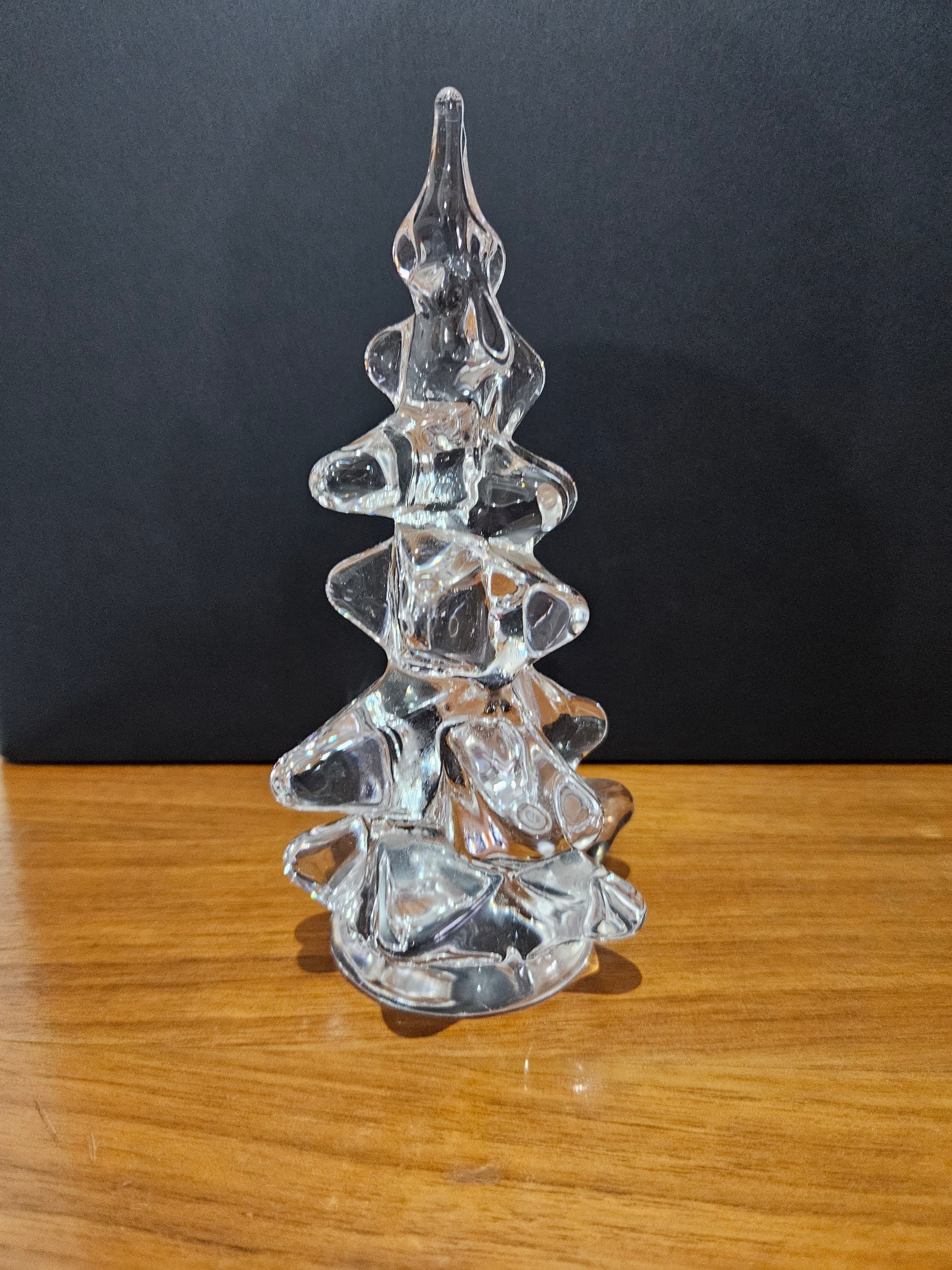 Figurine Christmas Tree, clear crystal, Daum France, France, 1980s. - 366803