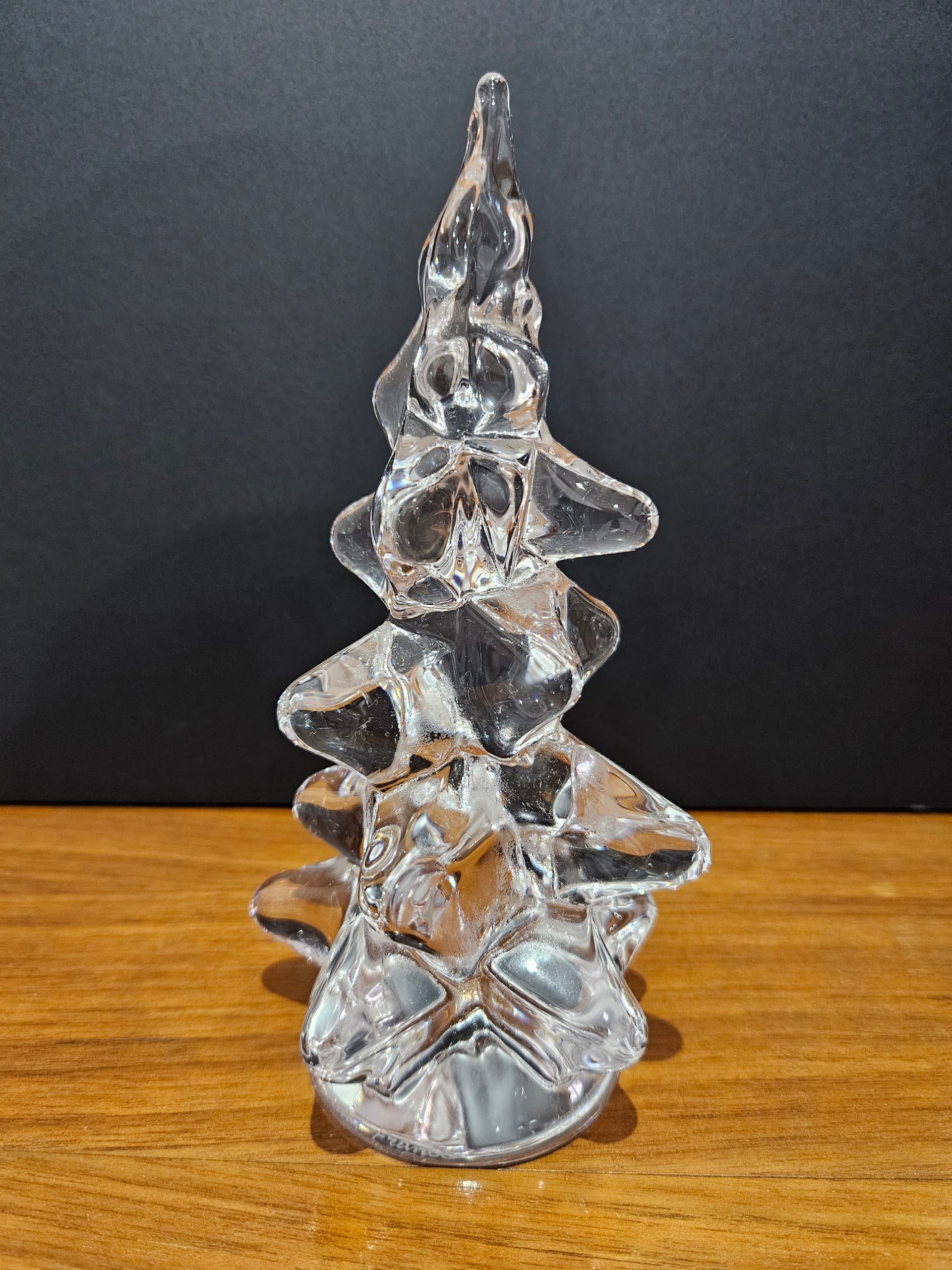 Figurine Christmas Tree, clear crystal, Daum France, France, 1980s. - 366799