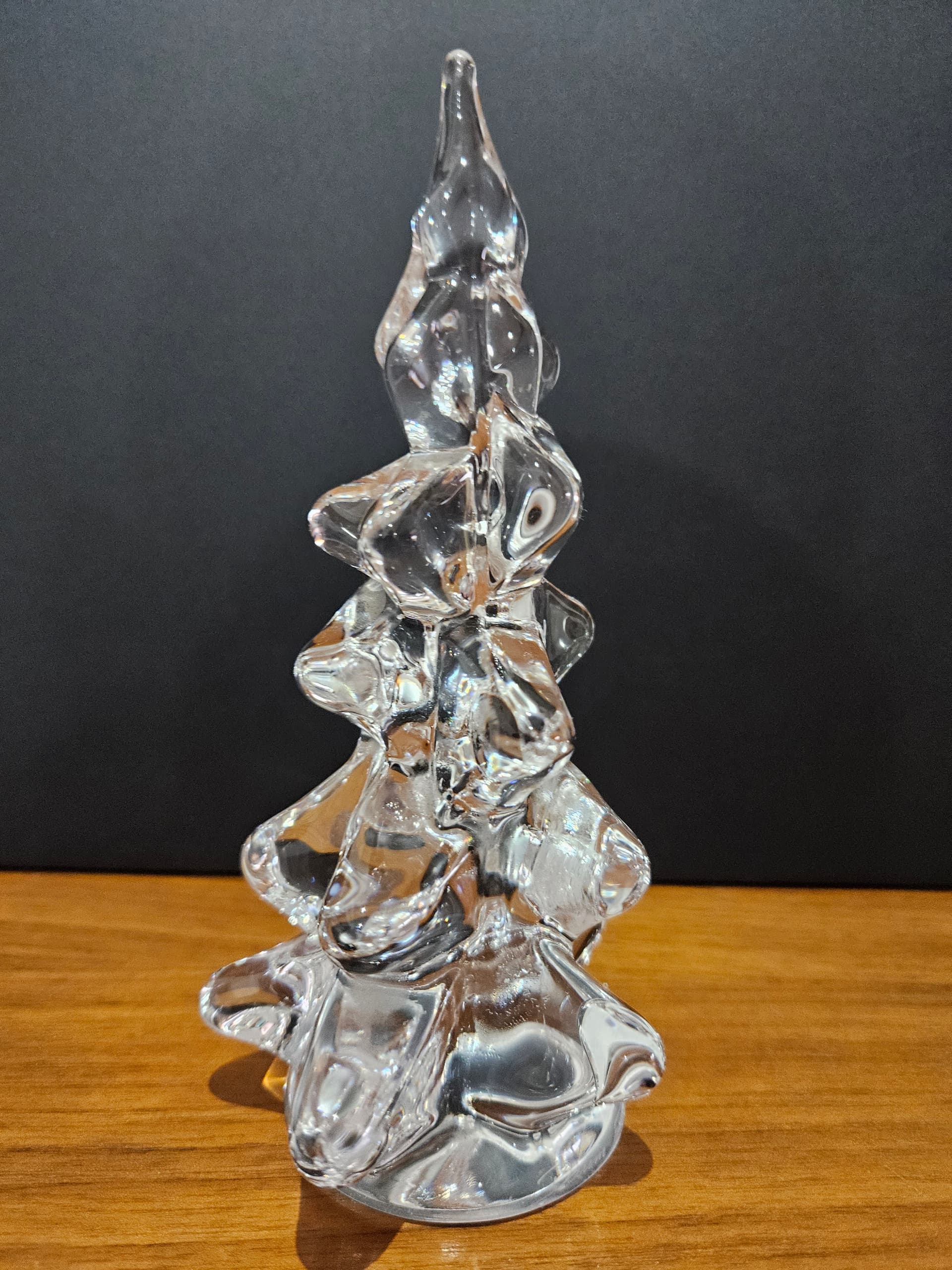 Figurine Christmas Tree, clear crystal, Daum France, France, 1980s. - 366801