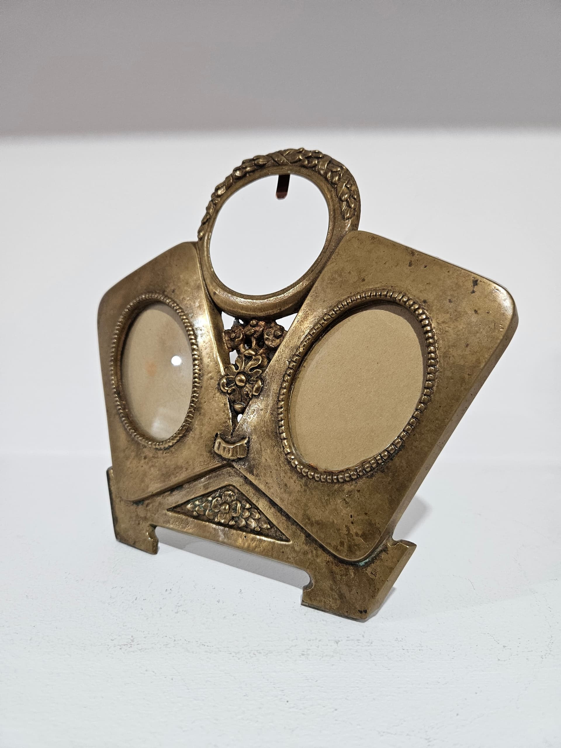 Photo frame Art Nouveau, brown, bronze, France, early 20th century - 366813