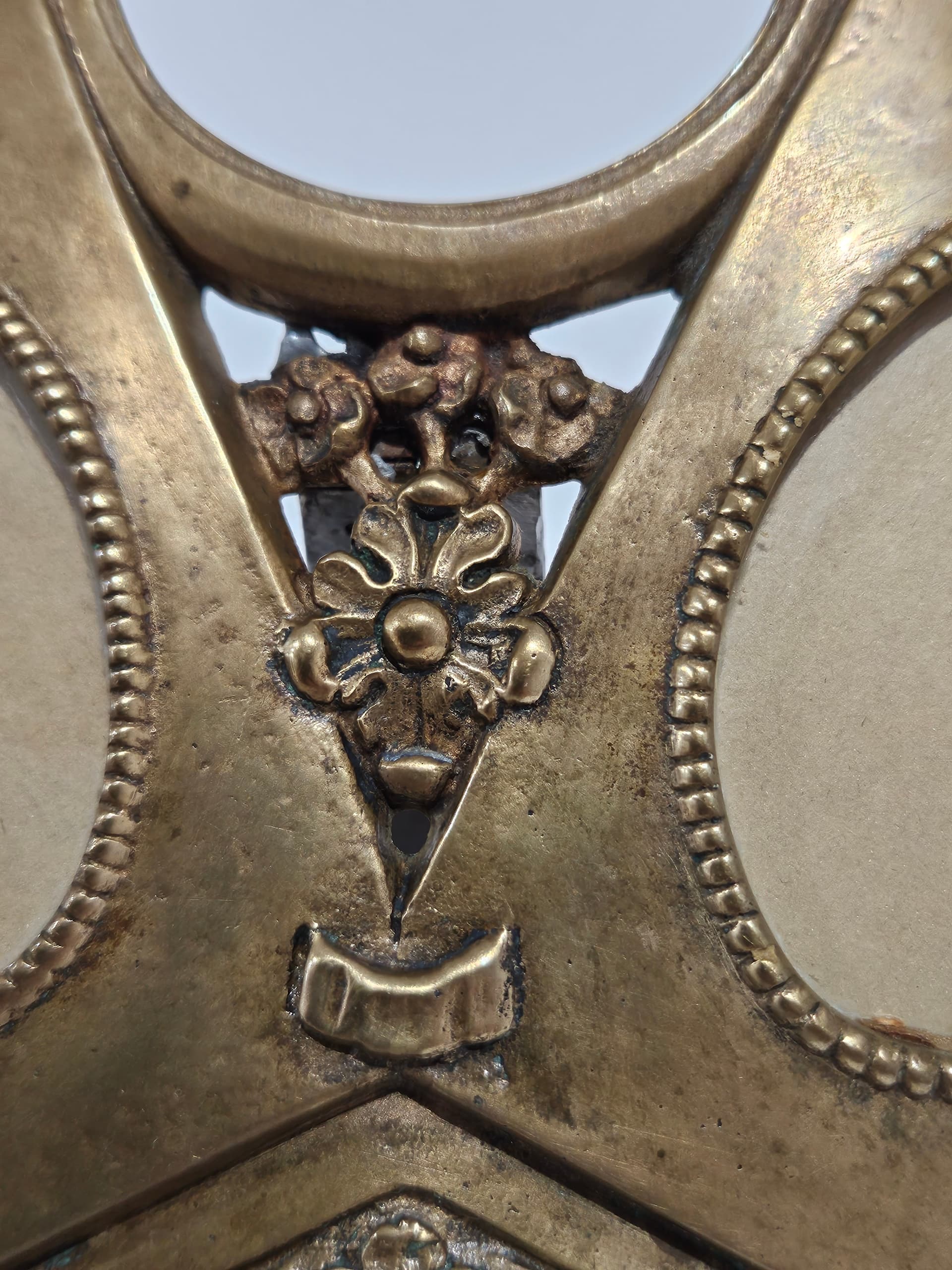 Photo frame Art Nouveau, brown, bronze, France, early 20th century - 366811