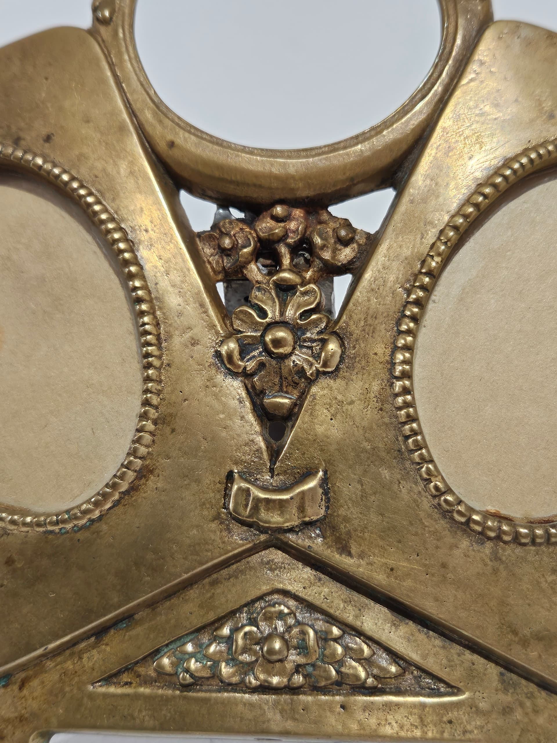Photo frame Art Nouveau, brown, bronze, France, early 20th century - 366812