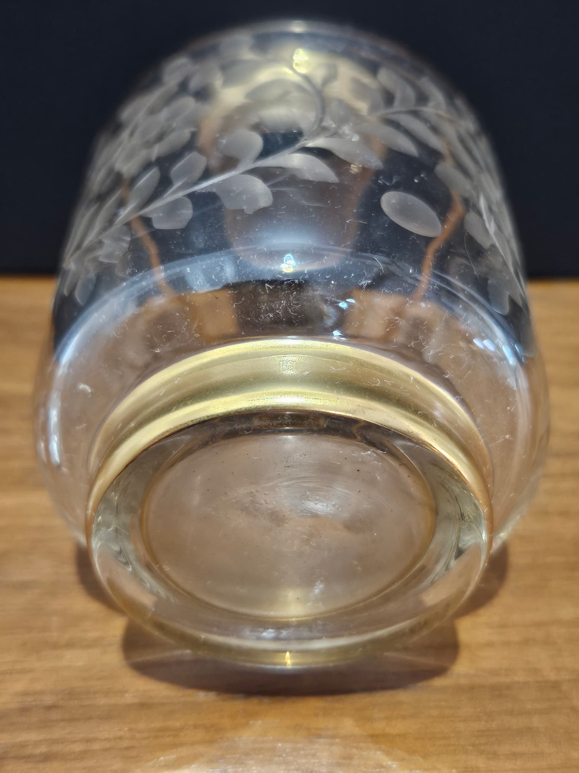 Decanter, clear crystal, gilded, Baccarat, France, early 20th century - 366835