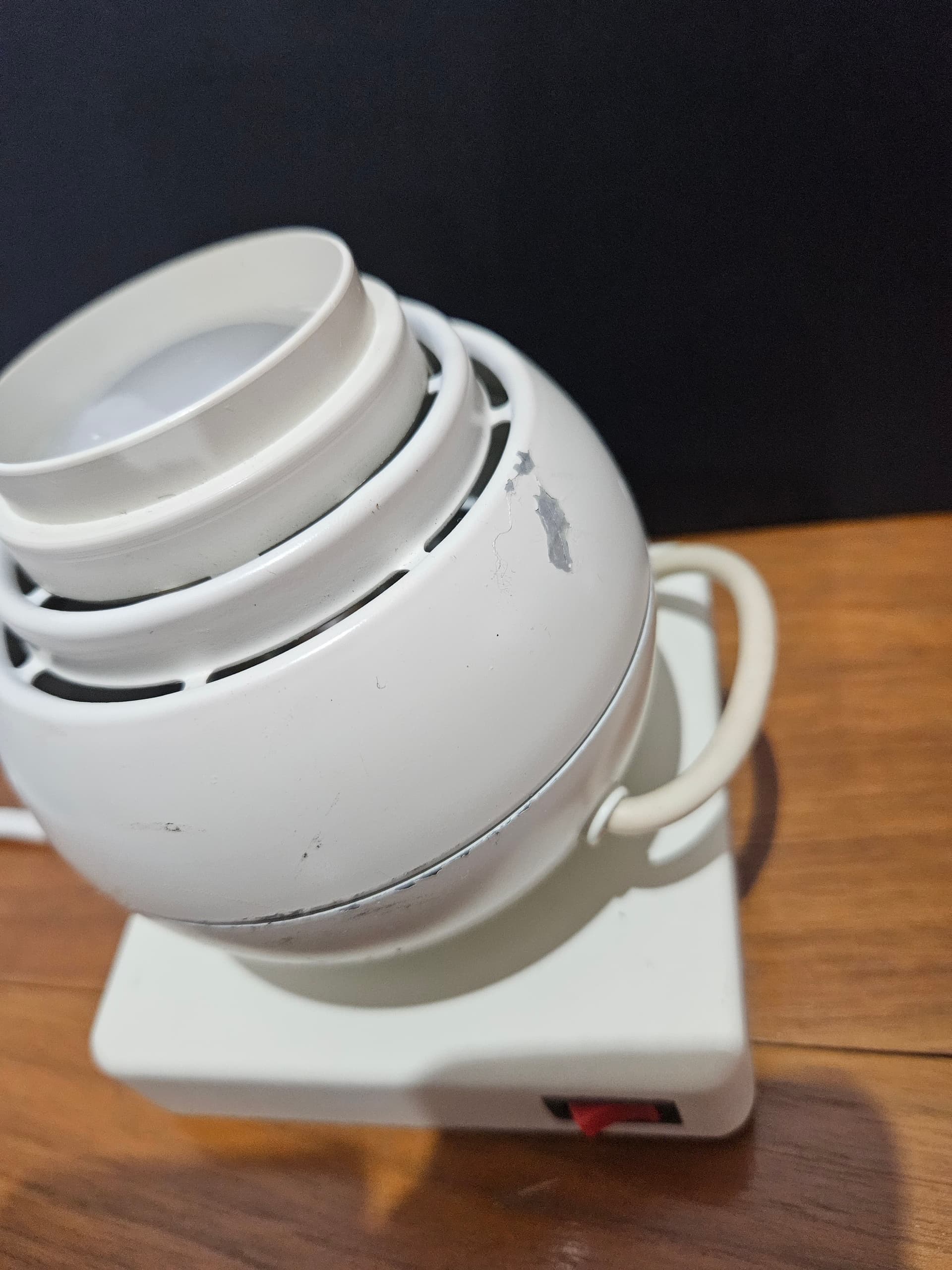 Table lamp Spotlight 42801, white red, metal plastic, by Schlagheck & Schultes, OSRAM, Germany, 1980s - 366847