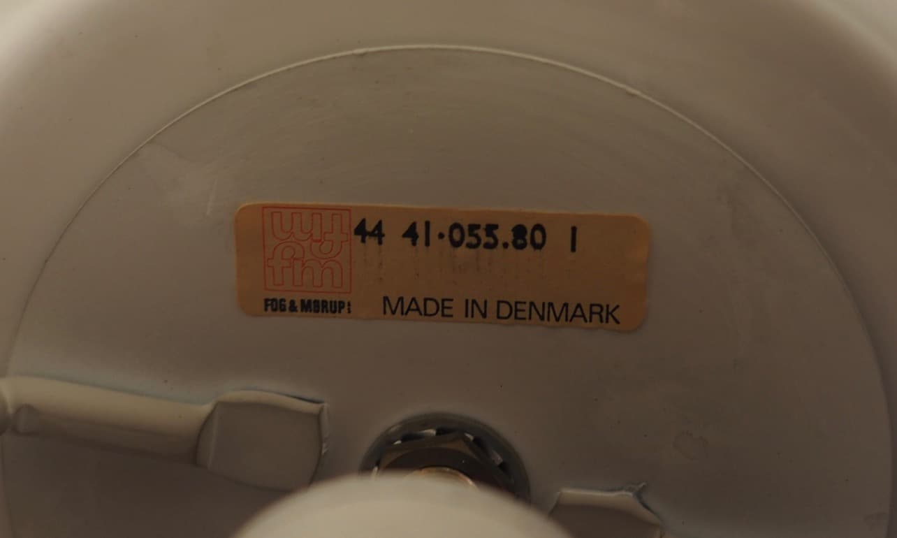 Lampa wisząca, biały, plastik, Fog & Mørup, Dania, lata 70. - 26885