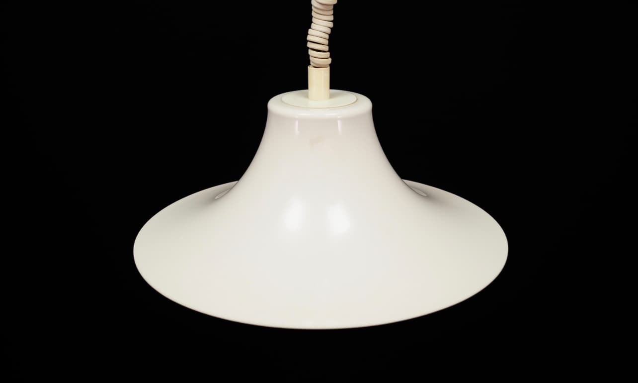 Lampa wisząca, biały, plastik, Fog & Mørup, Dania, lata 70. - 26878