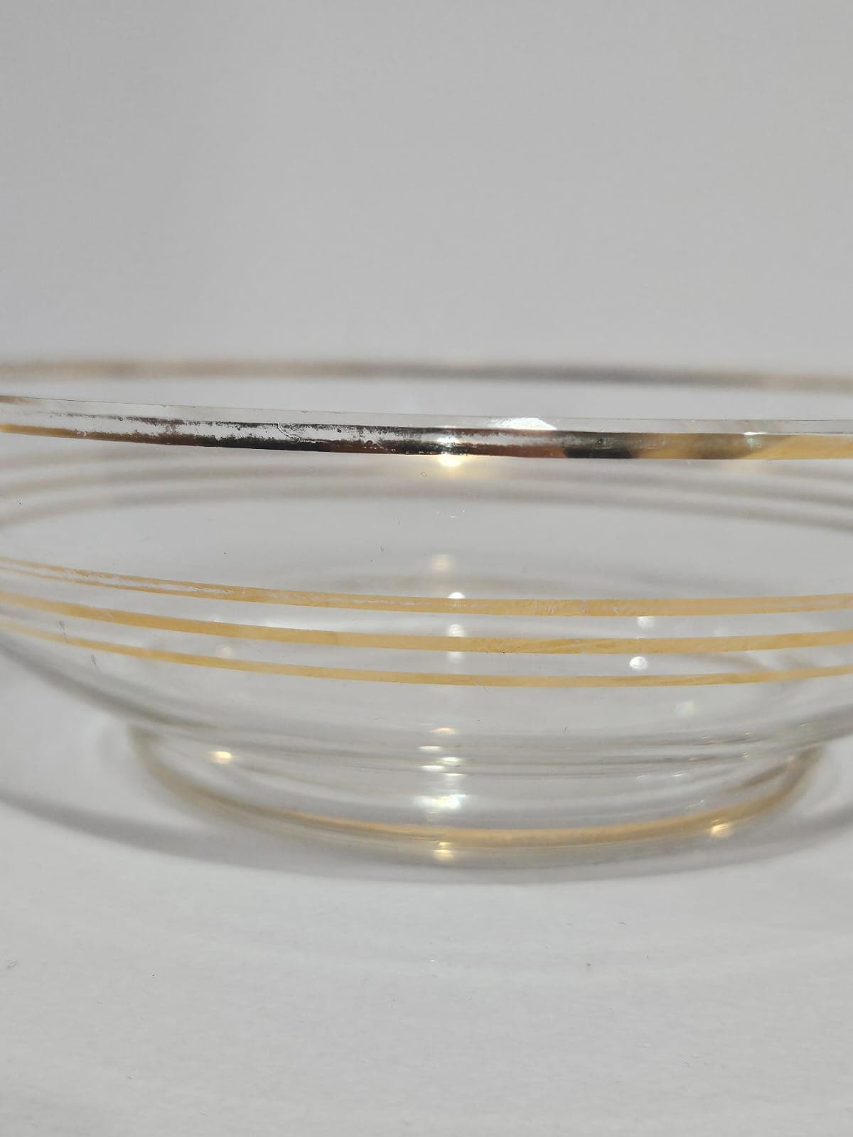 Bonbonniere Art Deco, clear glass, gilt, Austria, 1950s - 366863