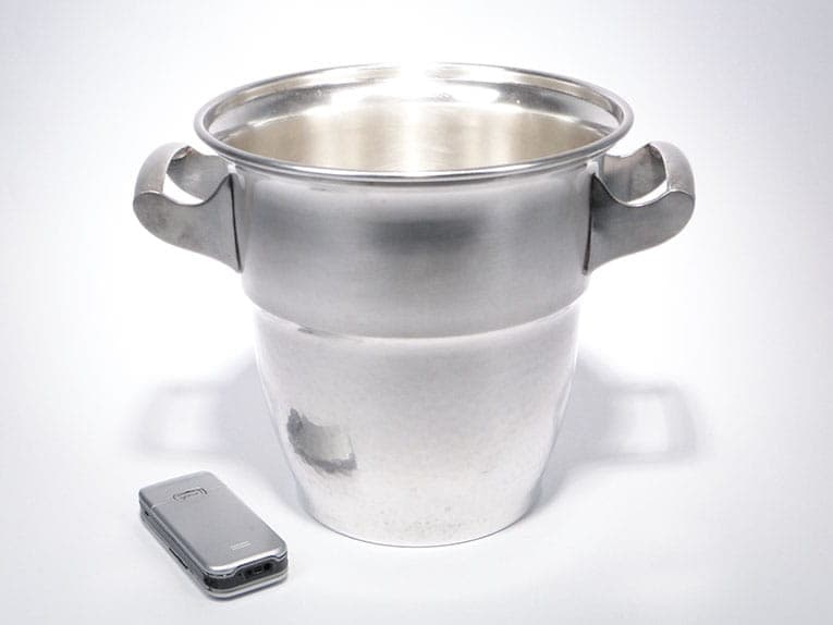 Champagne cooler Art Deco, silver brass, Fraget, Poland, 1920s - 367056