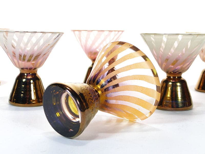 Set of liqueur glasses, crystal, multicolor, Germany, 1930s. - 367098