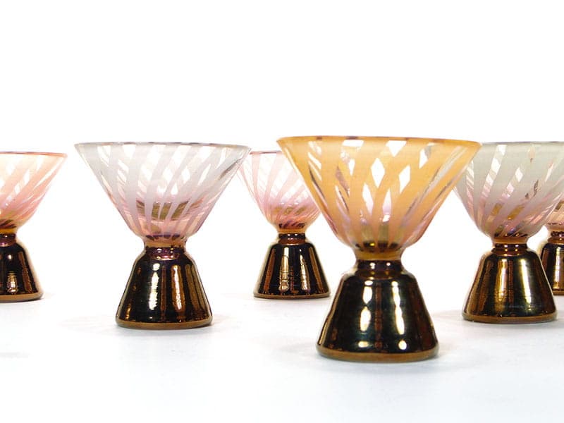 Set of liqueur glasses, crystal, multicolor, Germany, 1930s. - 367096
