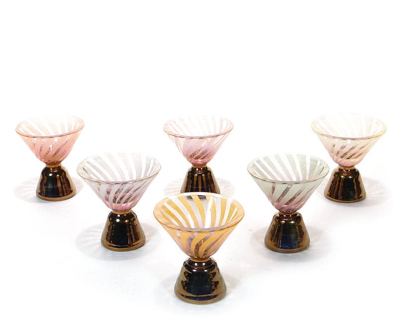Set of liqueur glasses, crystal, multicolor, Germany, 1930s. - 367094