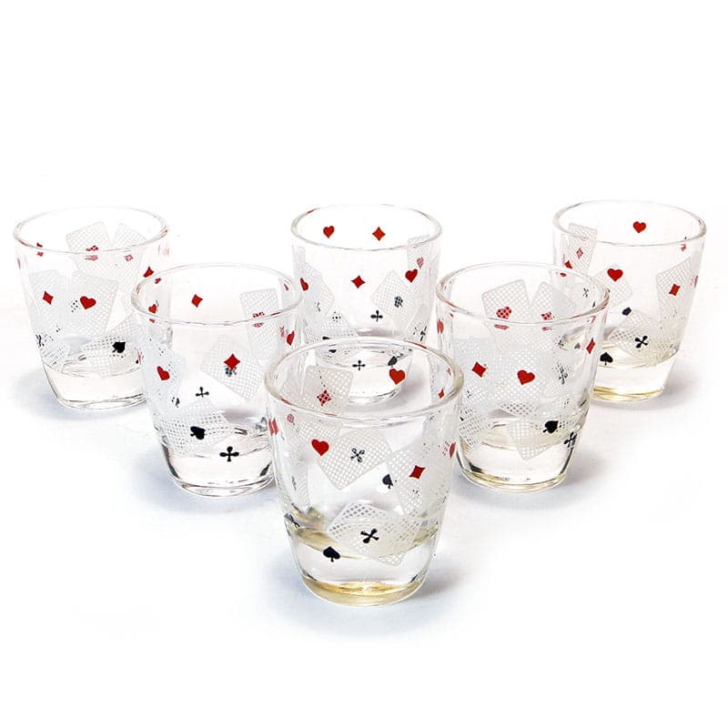 Set of shot glasses Pop Art, clear glass, Poland, 1950s - 367175